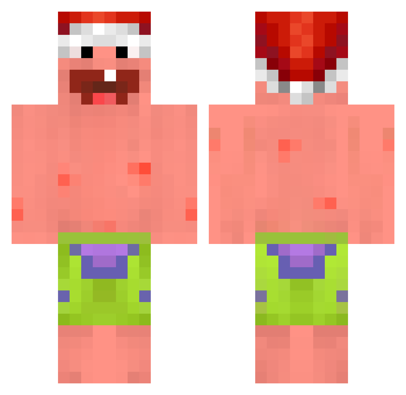 c5rter Minecraft skin, front and back view
