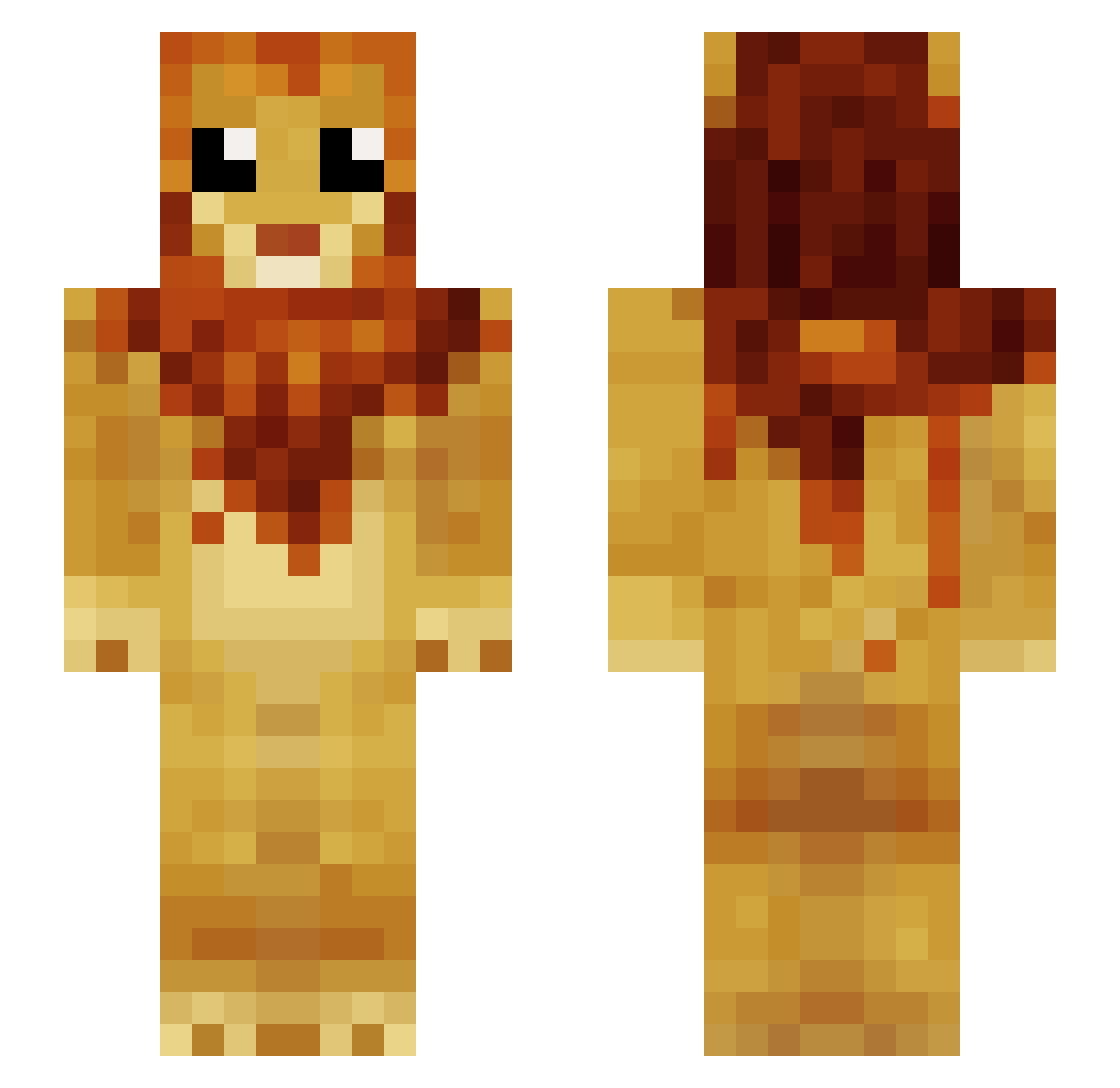 blueden_ Minecraft skin, front and back view