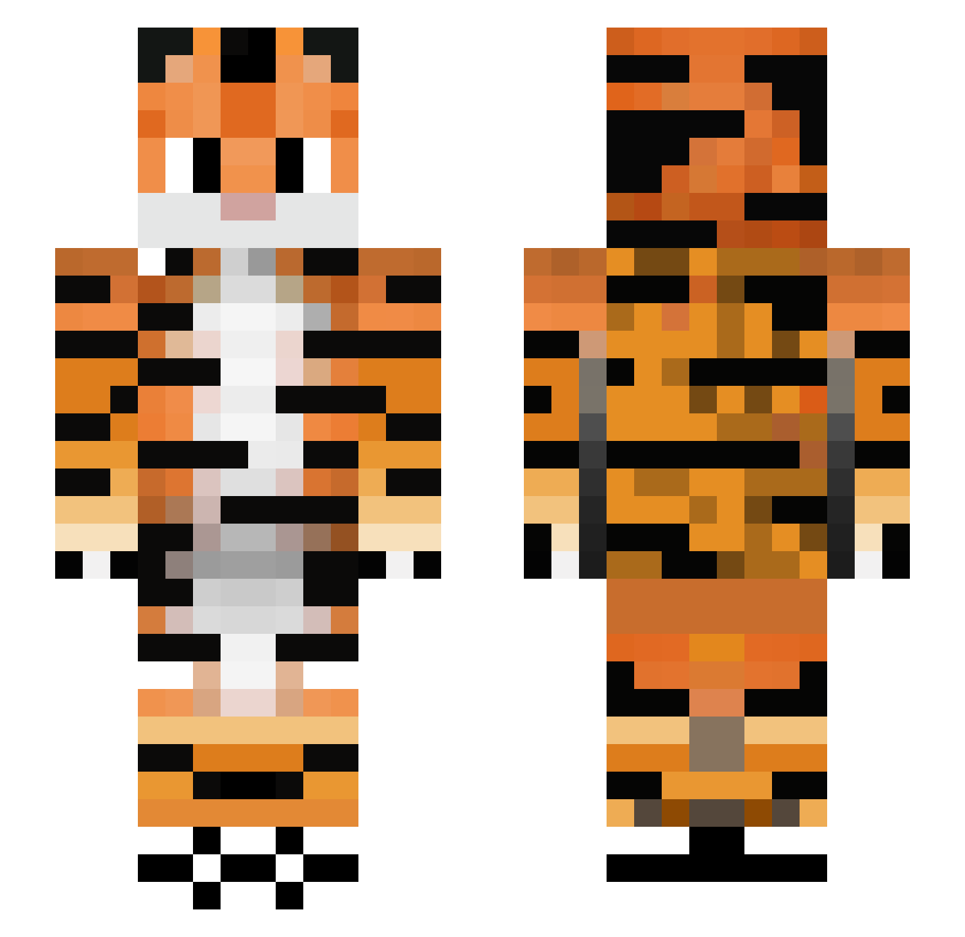 PugehGaming_YT Minecraft skin, front and back view