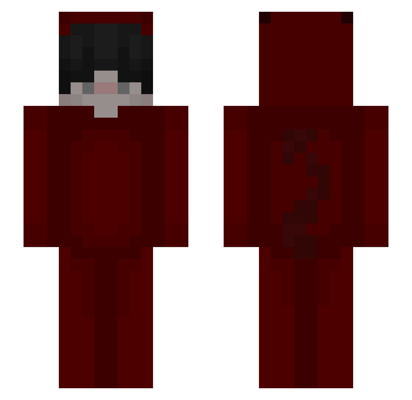 Deferir Minecraft skin, front and back view