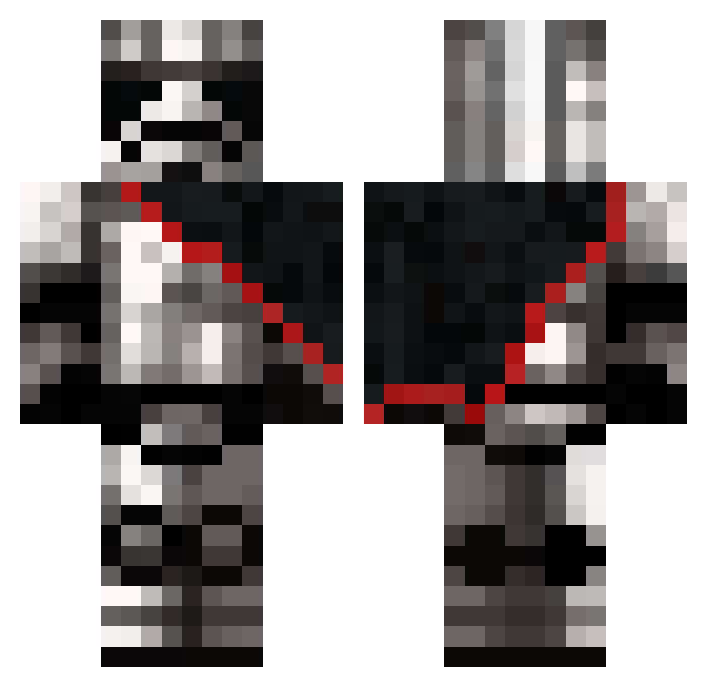 Shadow240 Minecraft skin, front and back view