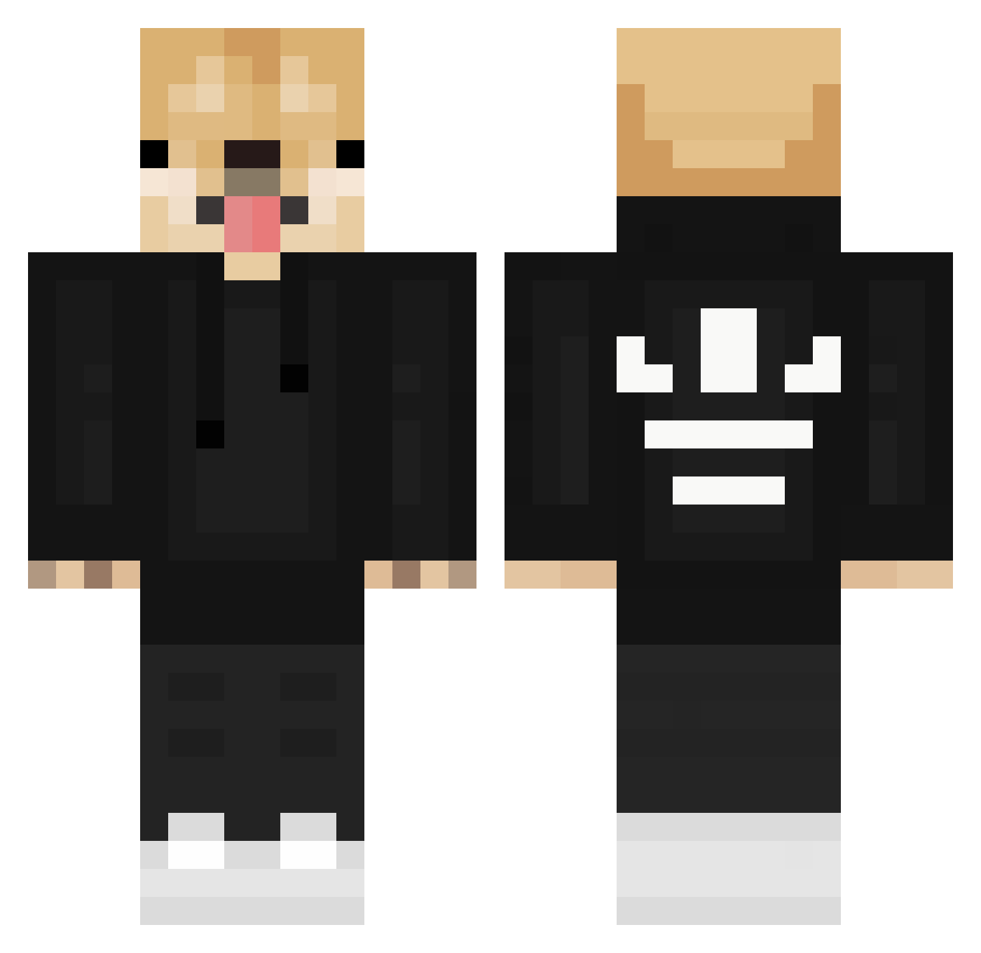 its_ShaXuniO Minecraft skin, front and back view