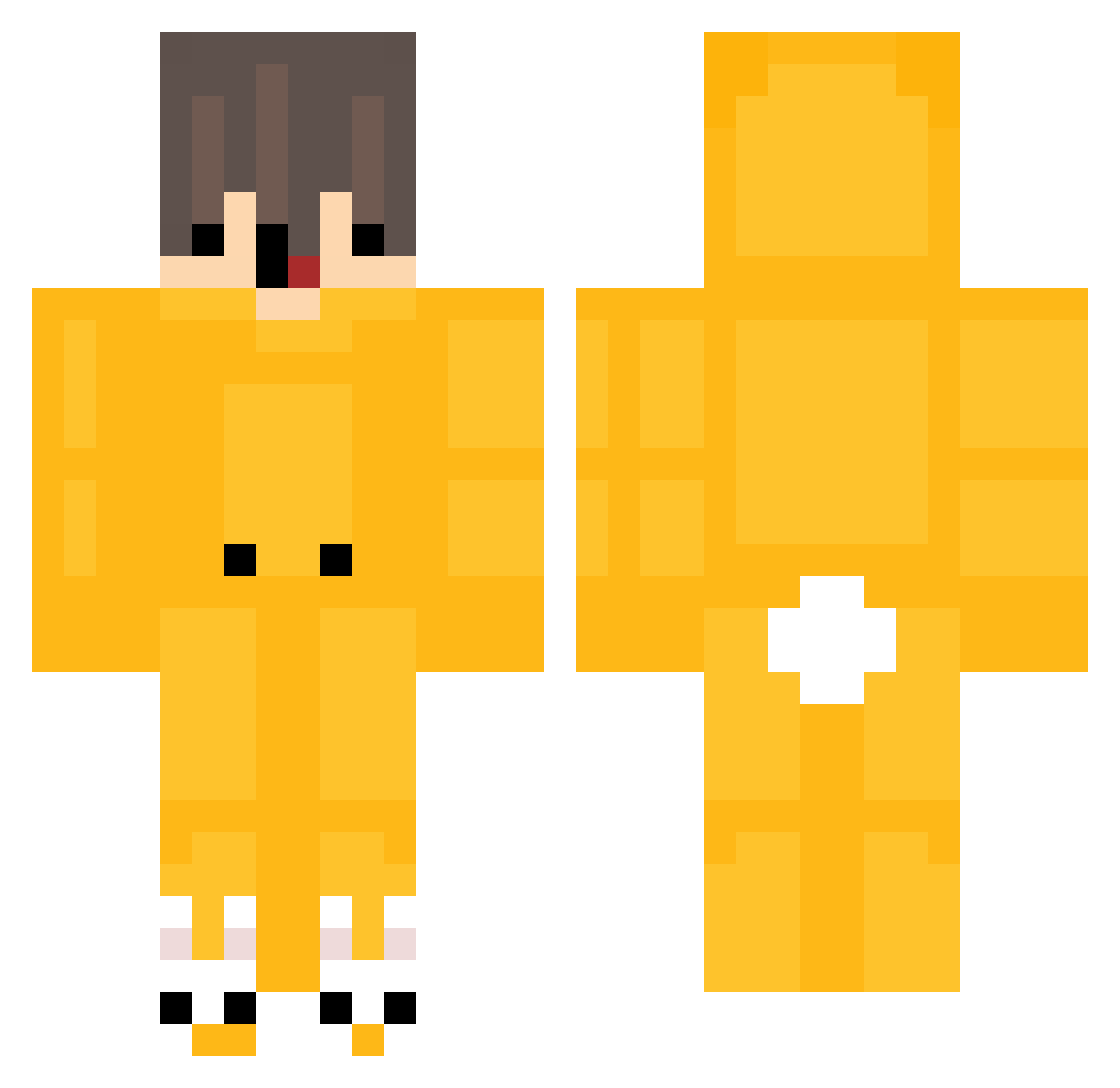 NeMakrosuBilek Minecraft skin, front and back view