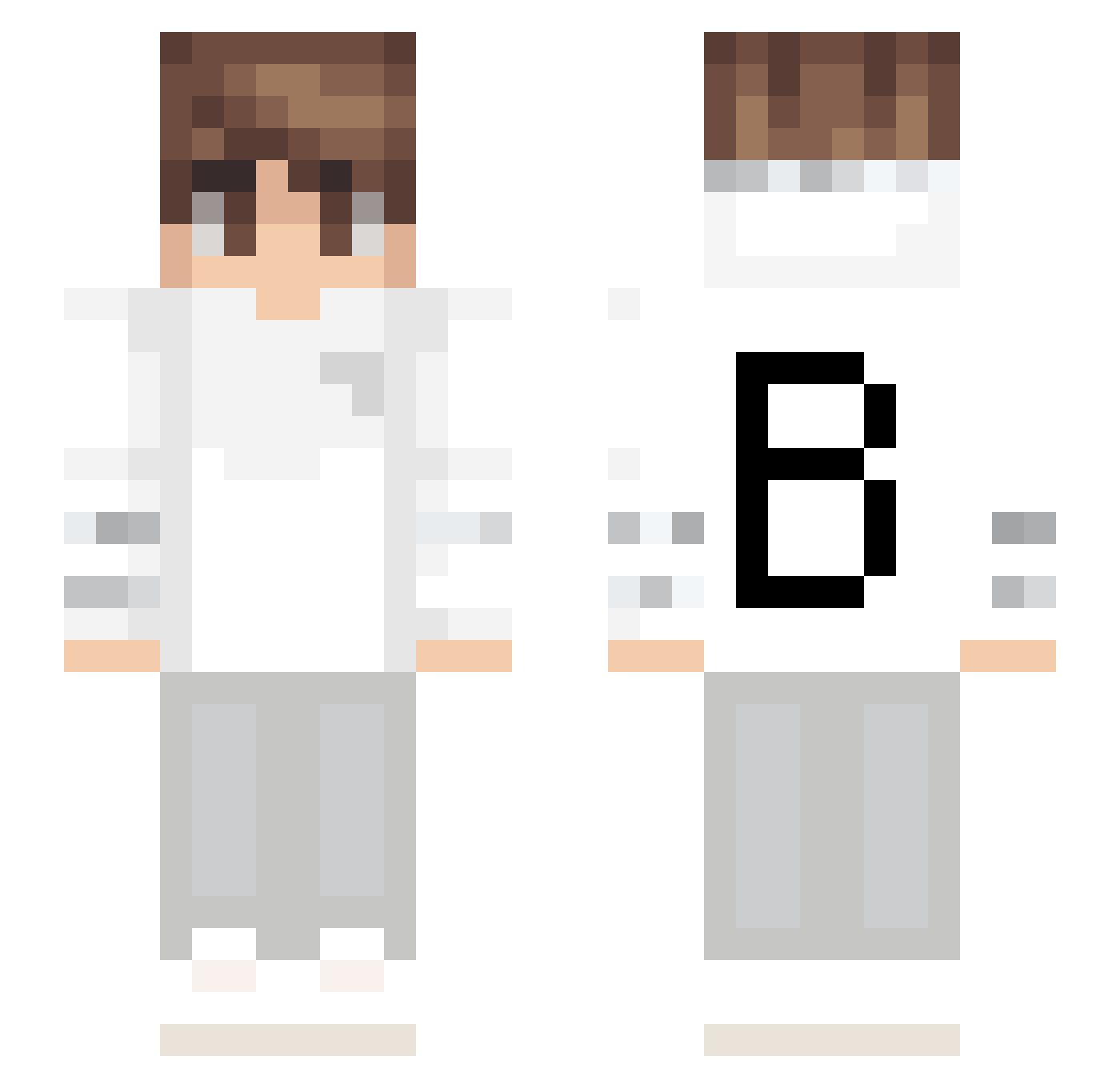Tegsin Minecraft skin, front and back view