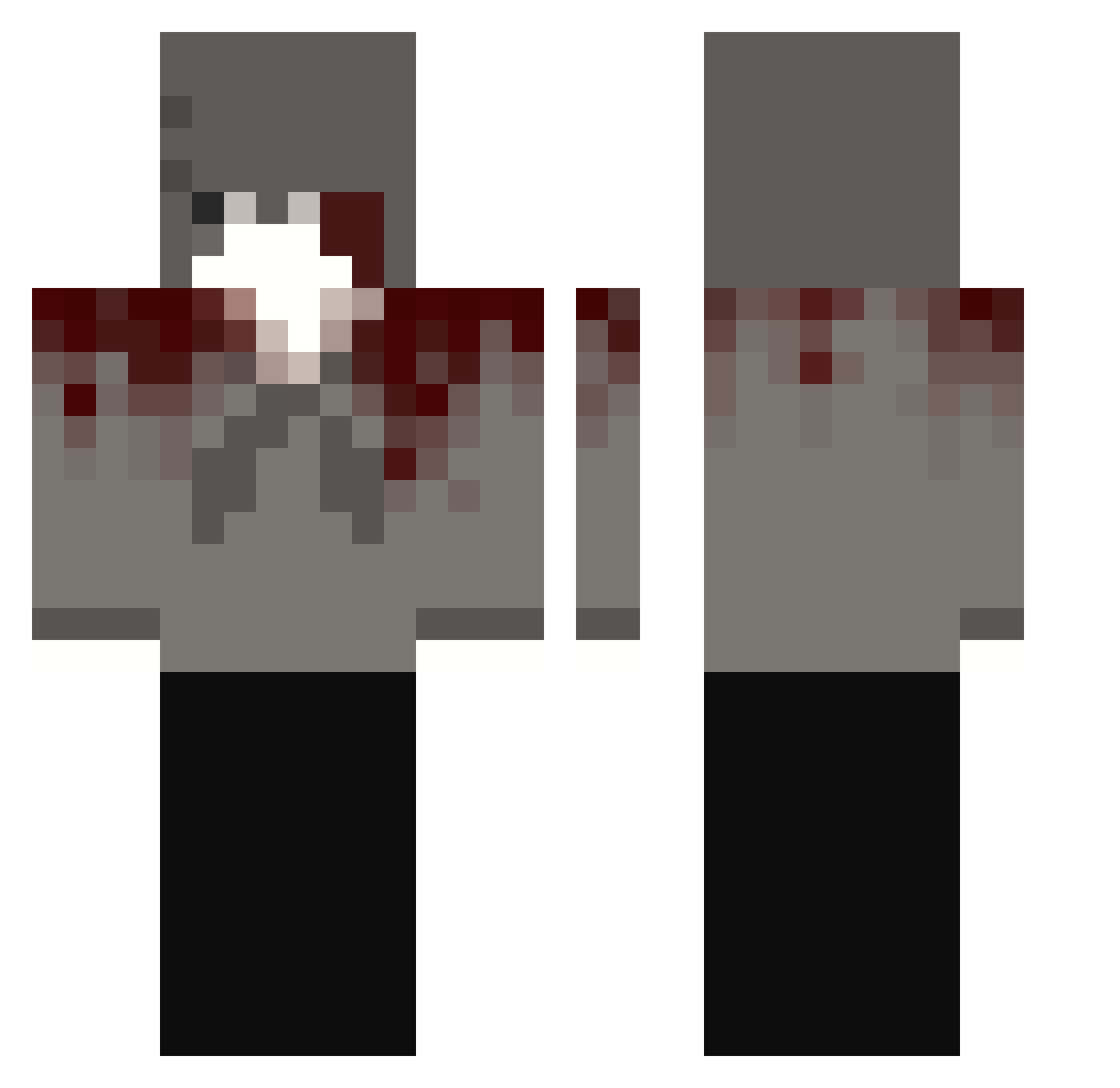 a1axzcvy Minecraft skin, front and back view