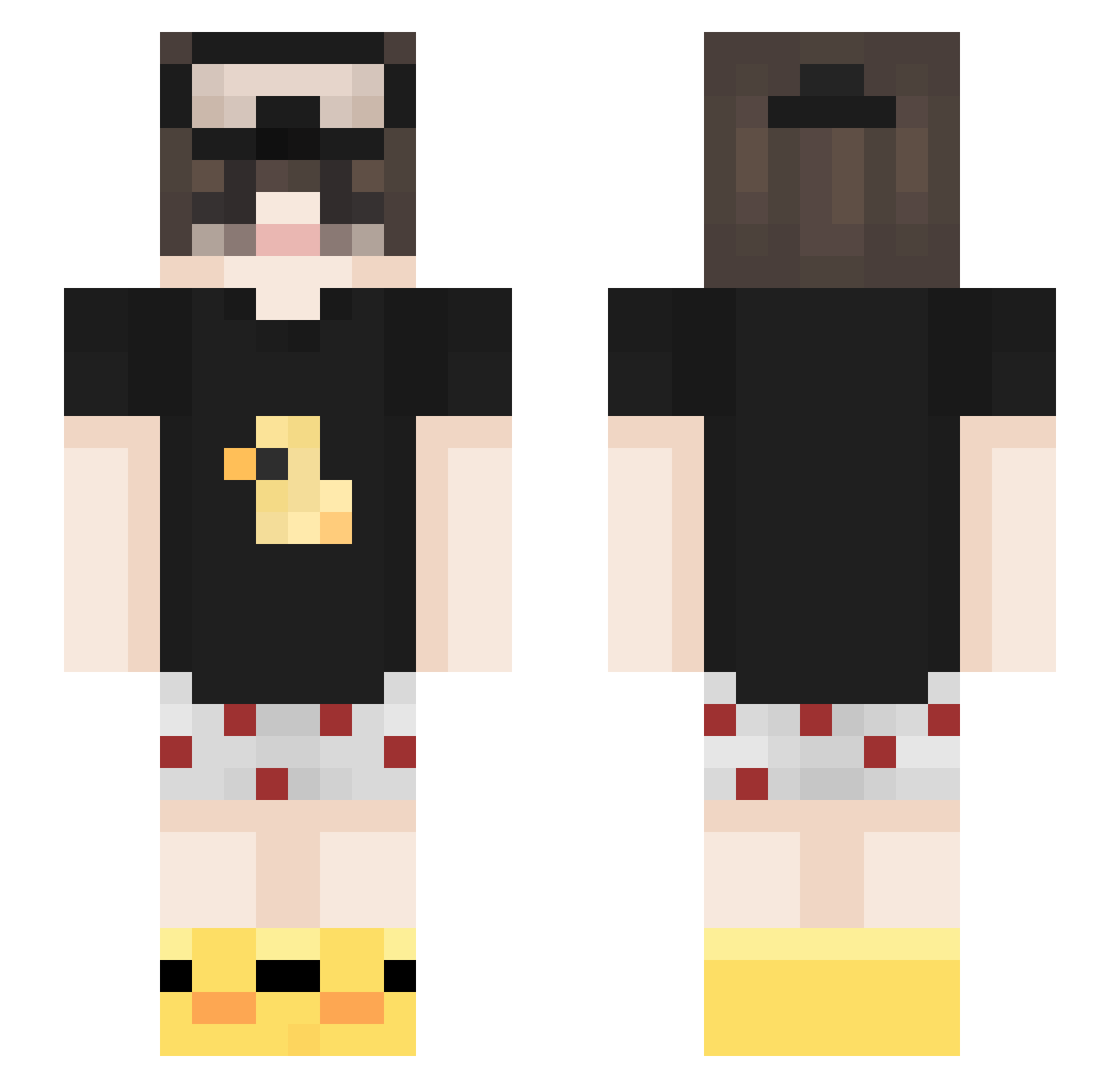 1Michxlada Minecraft skin, front and back view