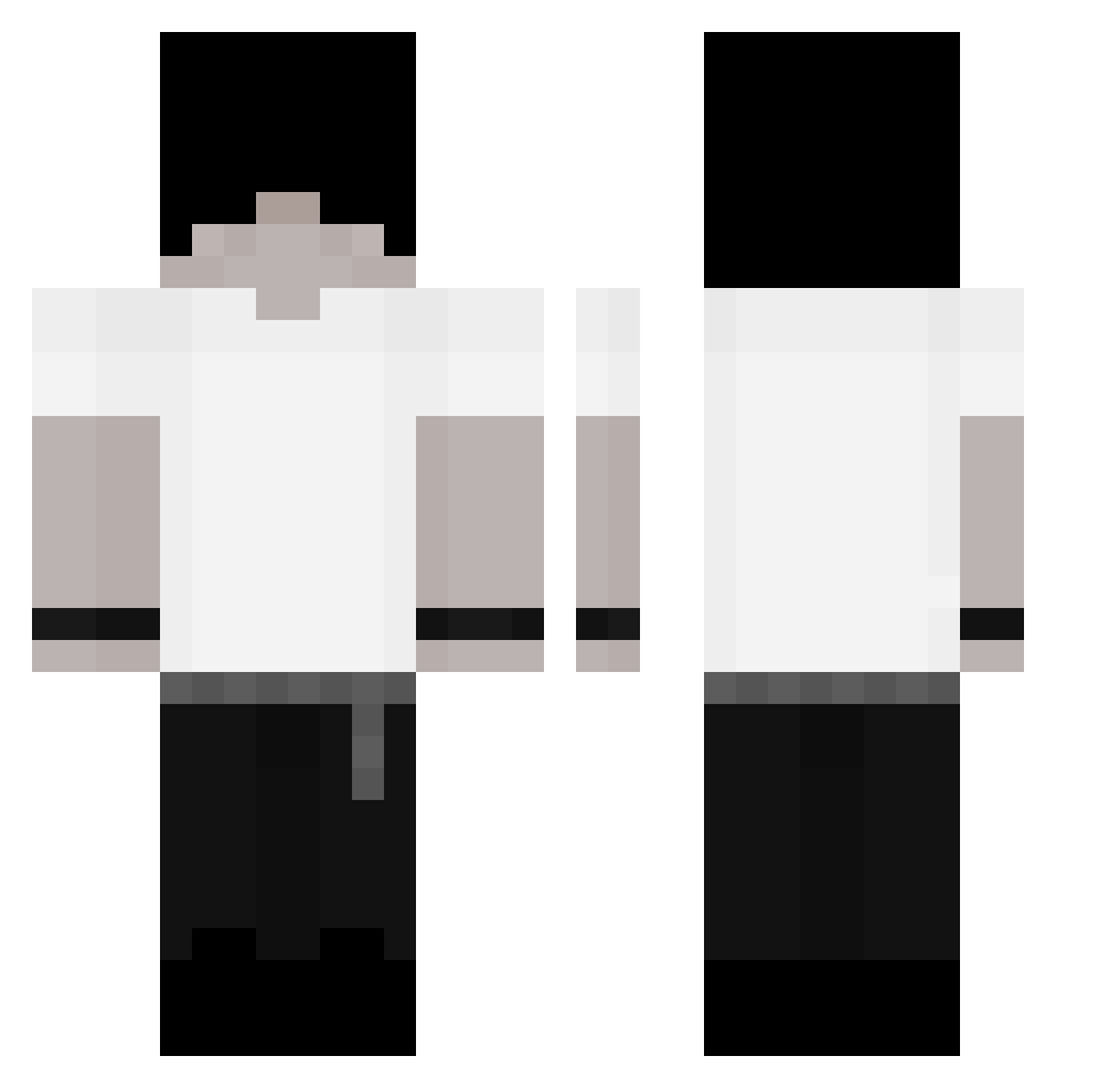Synifi Minecraft skin, front and back view