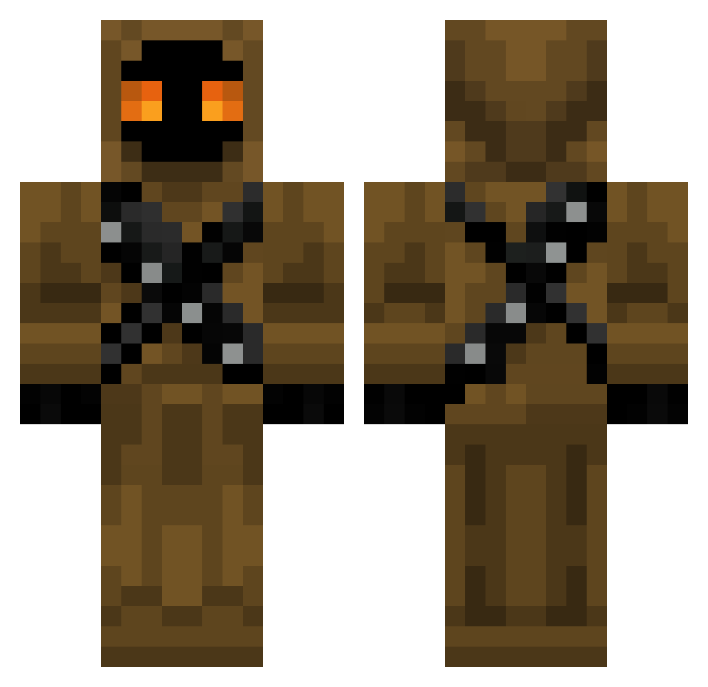 AntiTherapy Minecraft skin, front and back view