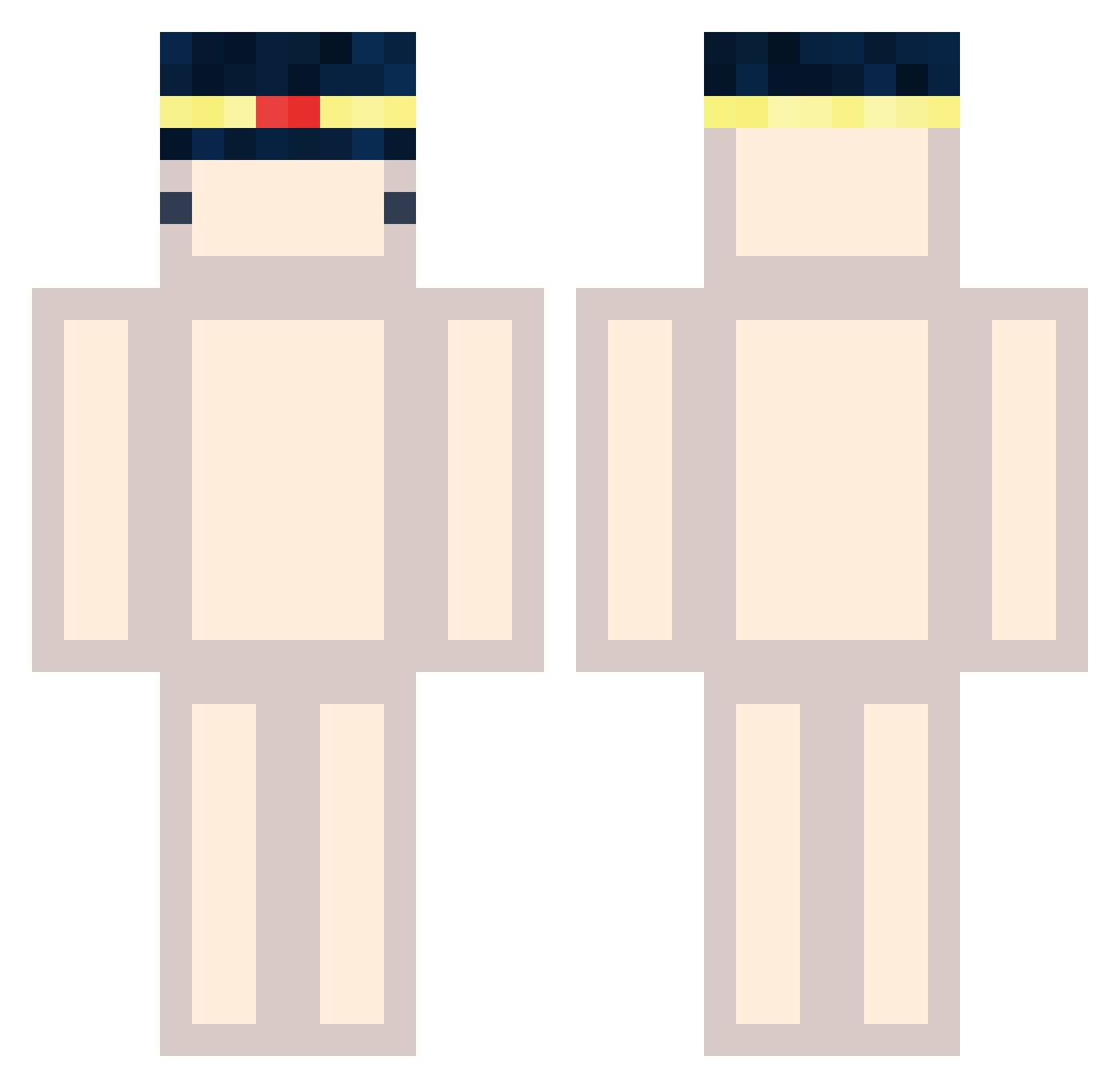 Tyranno301 Minecraft skin, front and back view