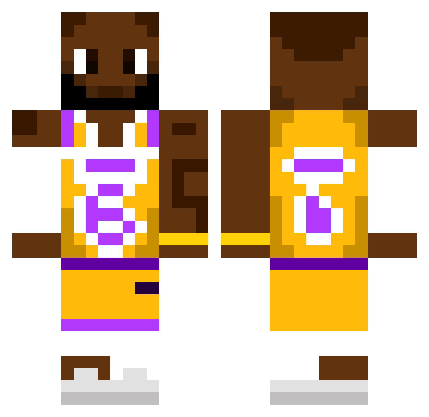 HowUseless Minecraft skin, front and back view