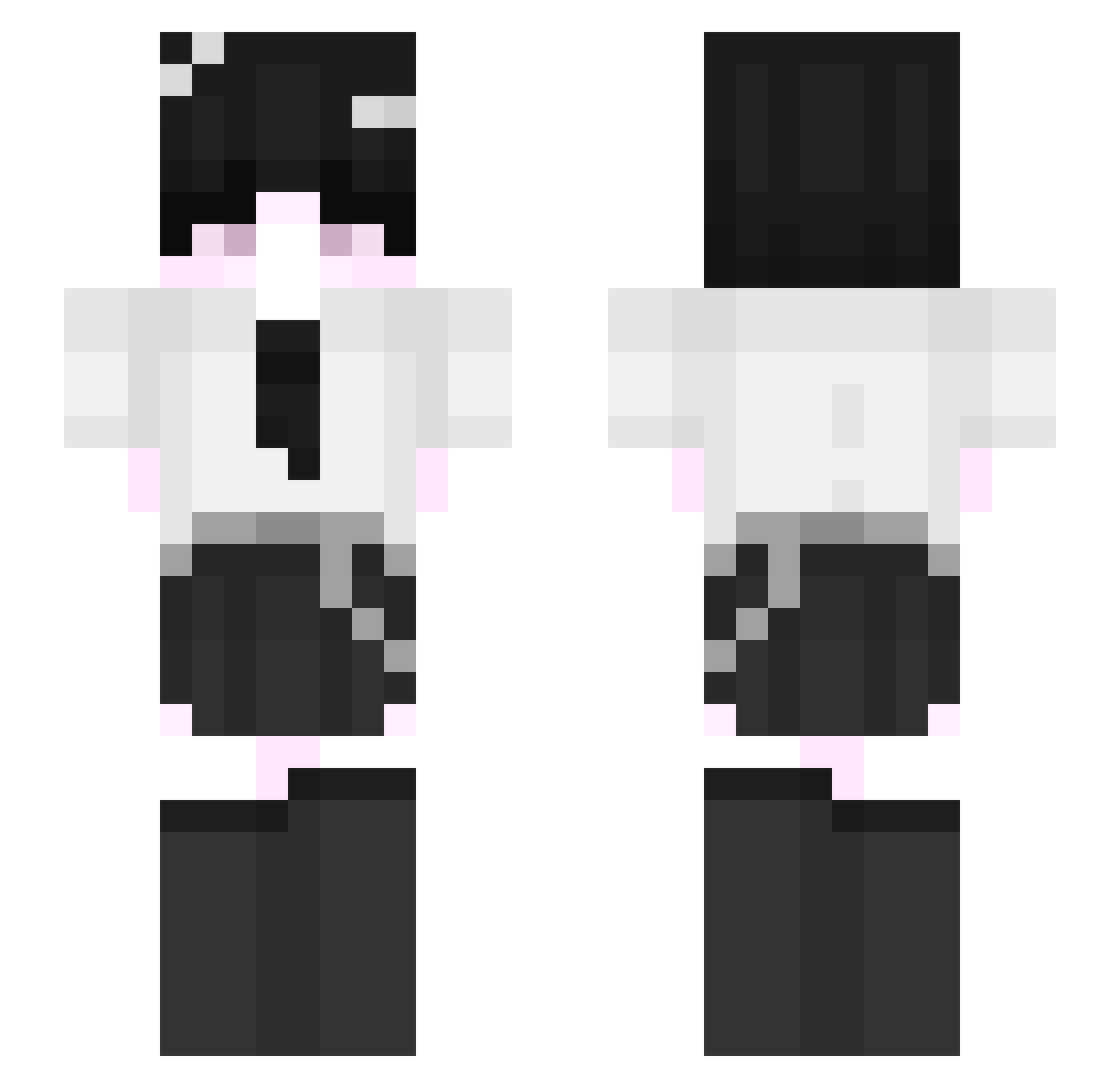 Yimble Minecraft skin, front and back view
