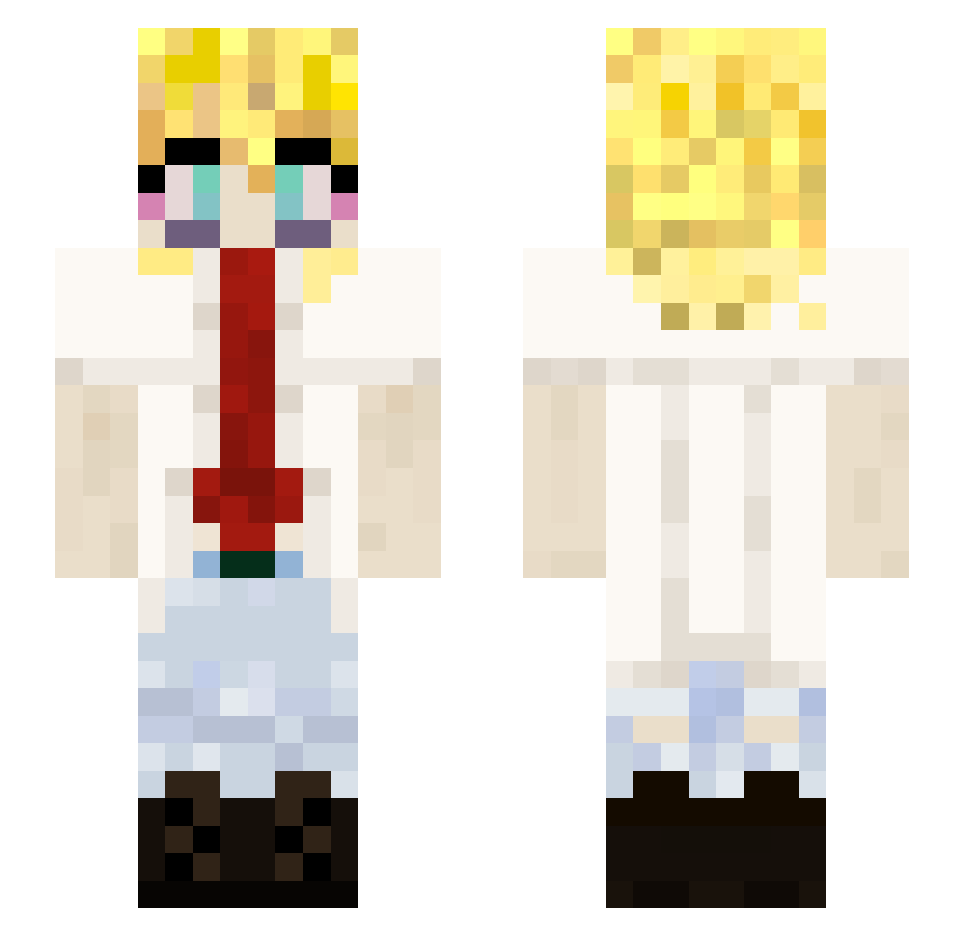 igqrxd Minecraft skin, front and back view