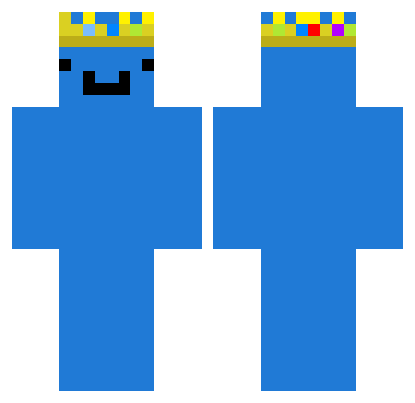 riptydee Minecraft skin, front and back view