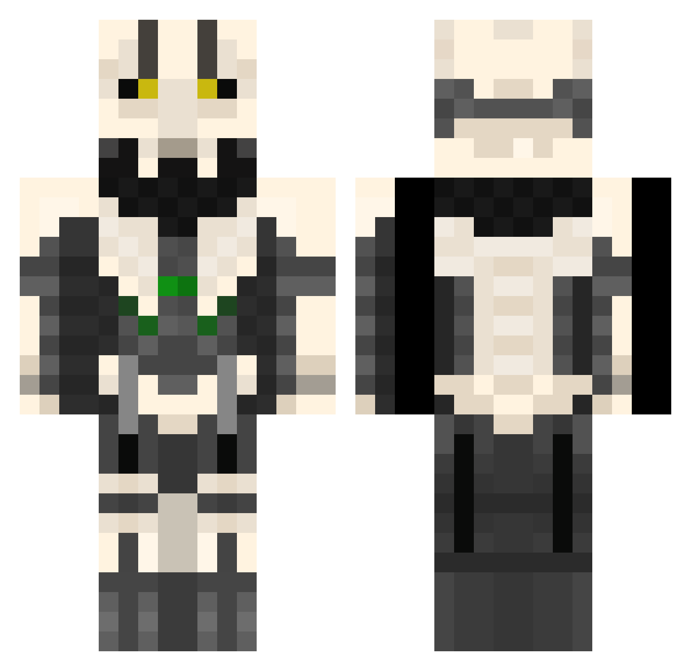 FanaticOak33576 Minecraft skin, front and back view