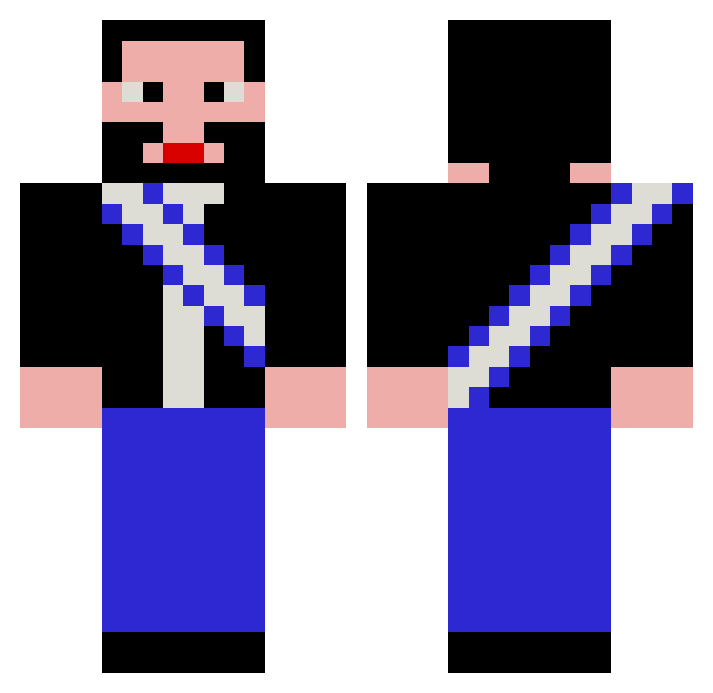 RufusEC Minecraft skin, front and back view