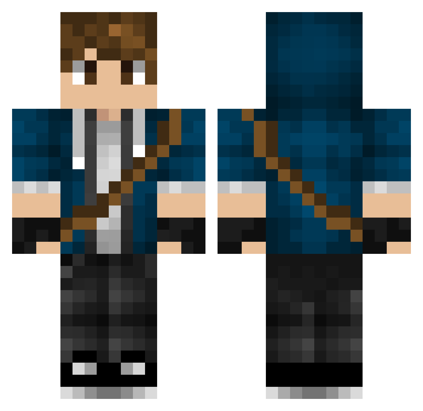 aidyn_kazakh Minecraft skin, front and back view