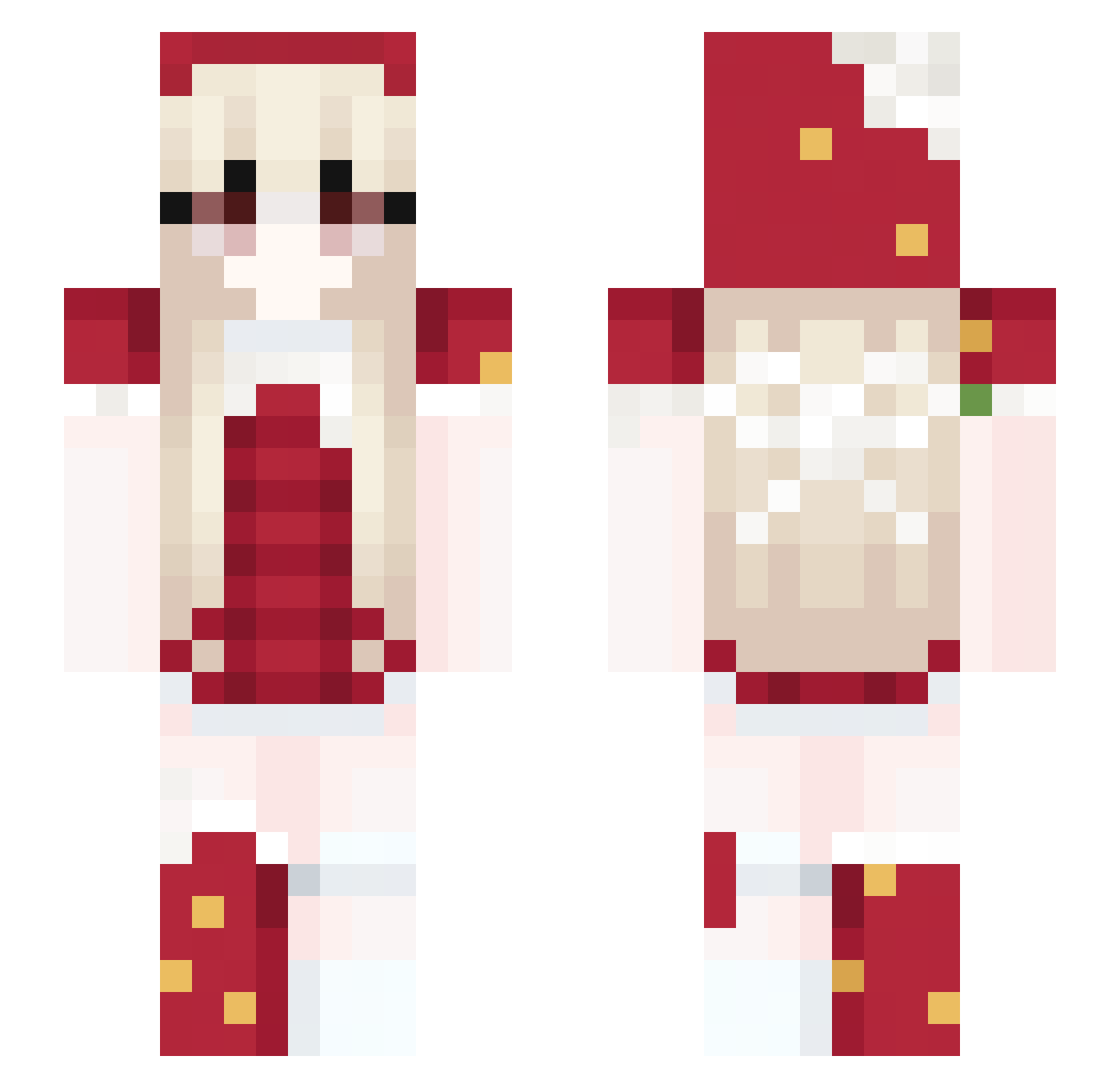 SolarAmara07 Minecraft skin, front and back view