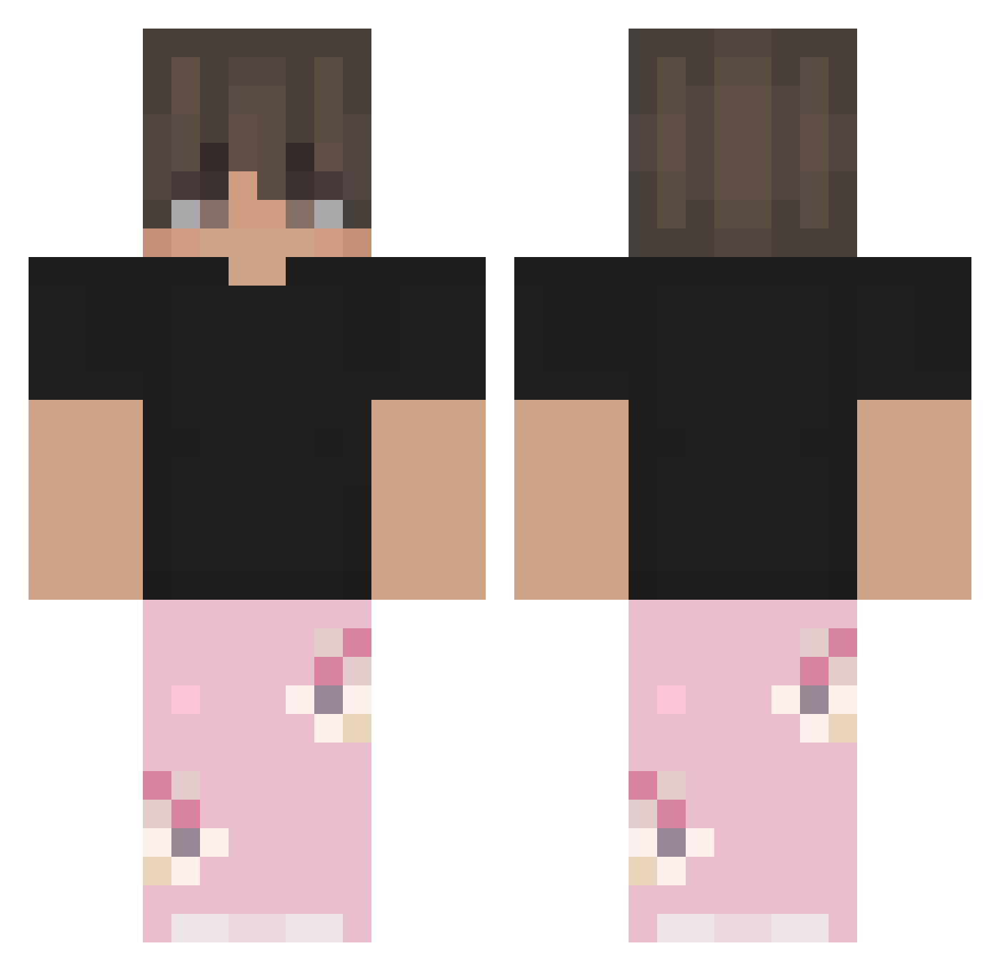 JWgamerBH9778 Minecraft skin, front and back view