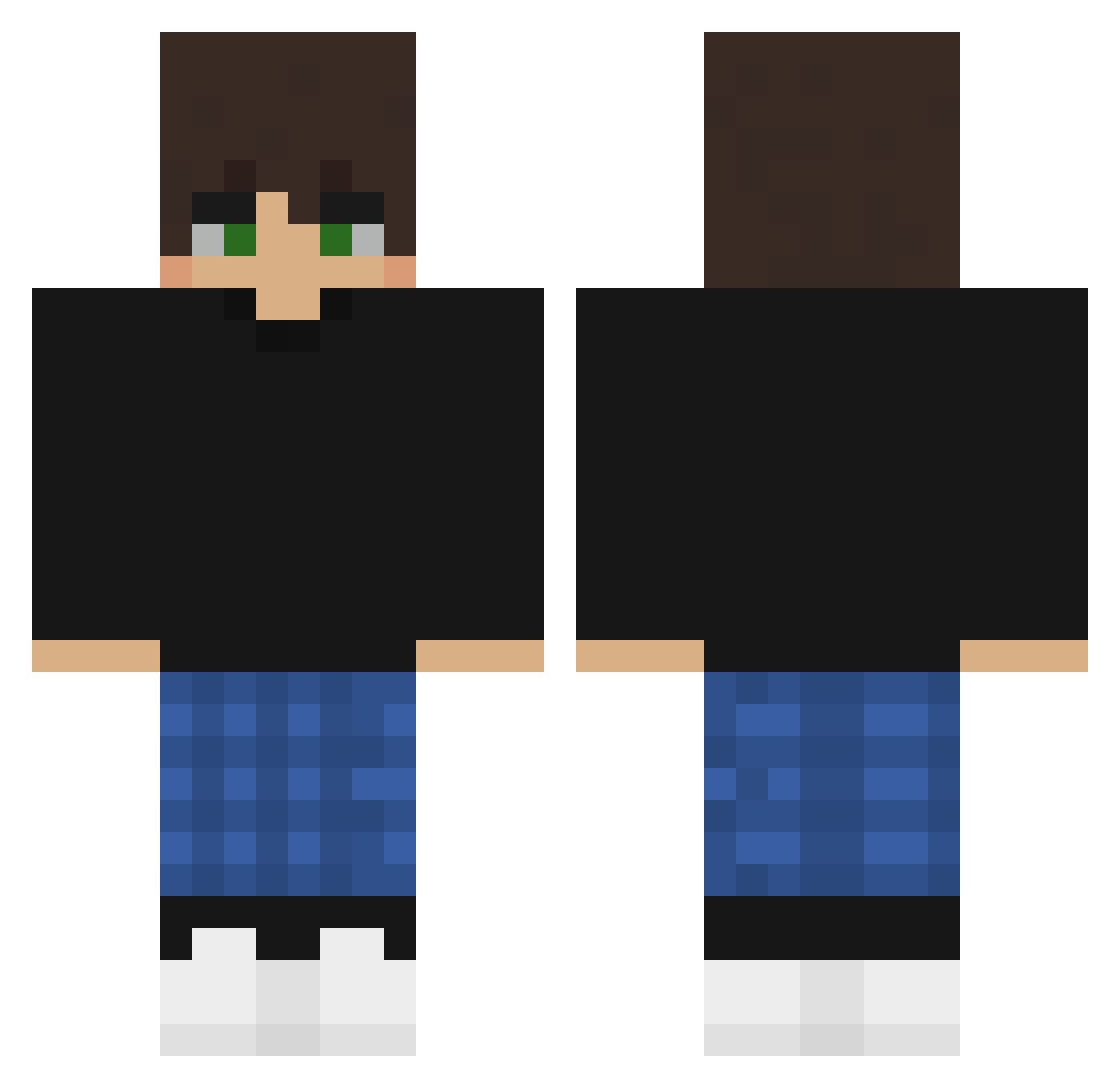 Seirons Minecraft skin, front and back view