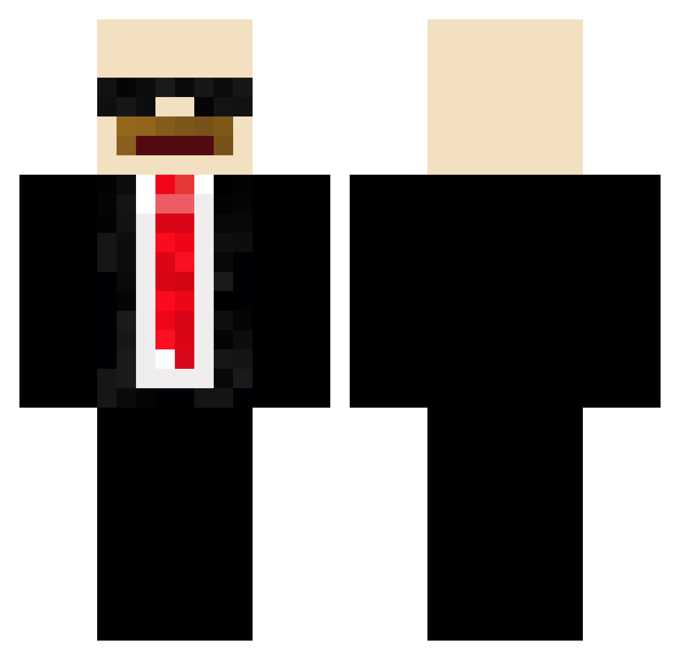 xvabill Minecraft skin, front and back view