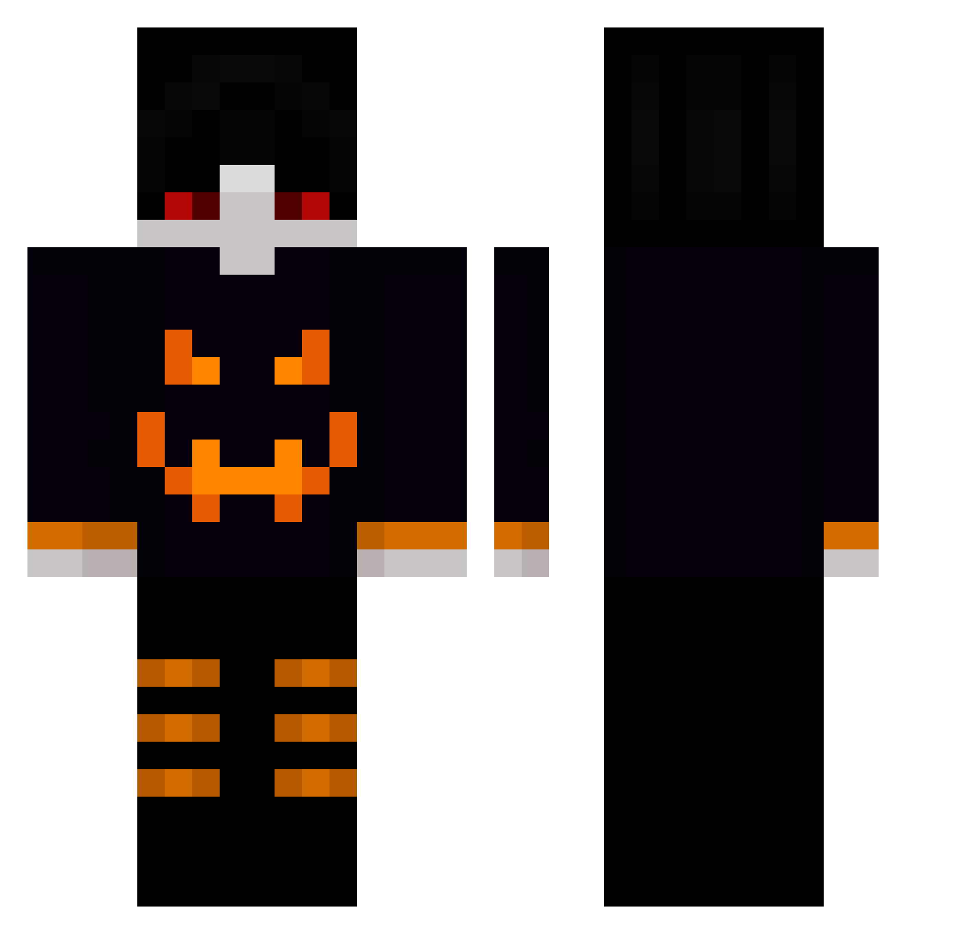 DraxVoid Minecraft skin, front and back view