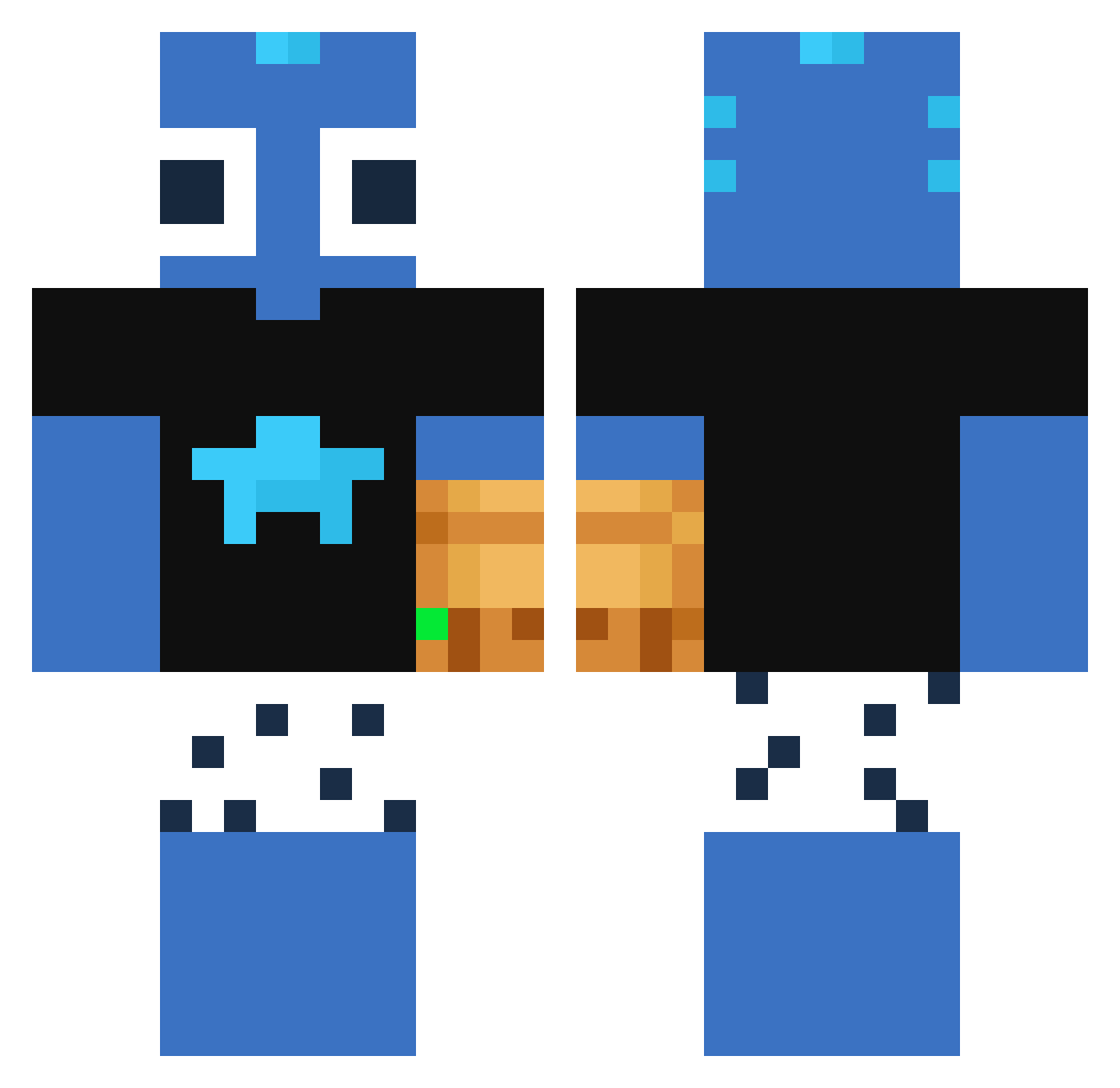 YASUO_SATO Minecraft skin, front and back view