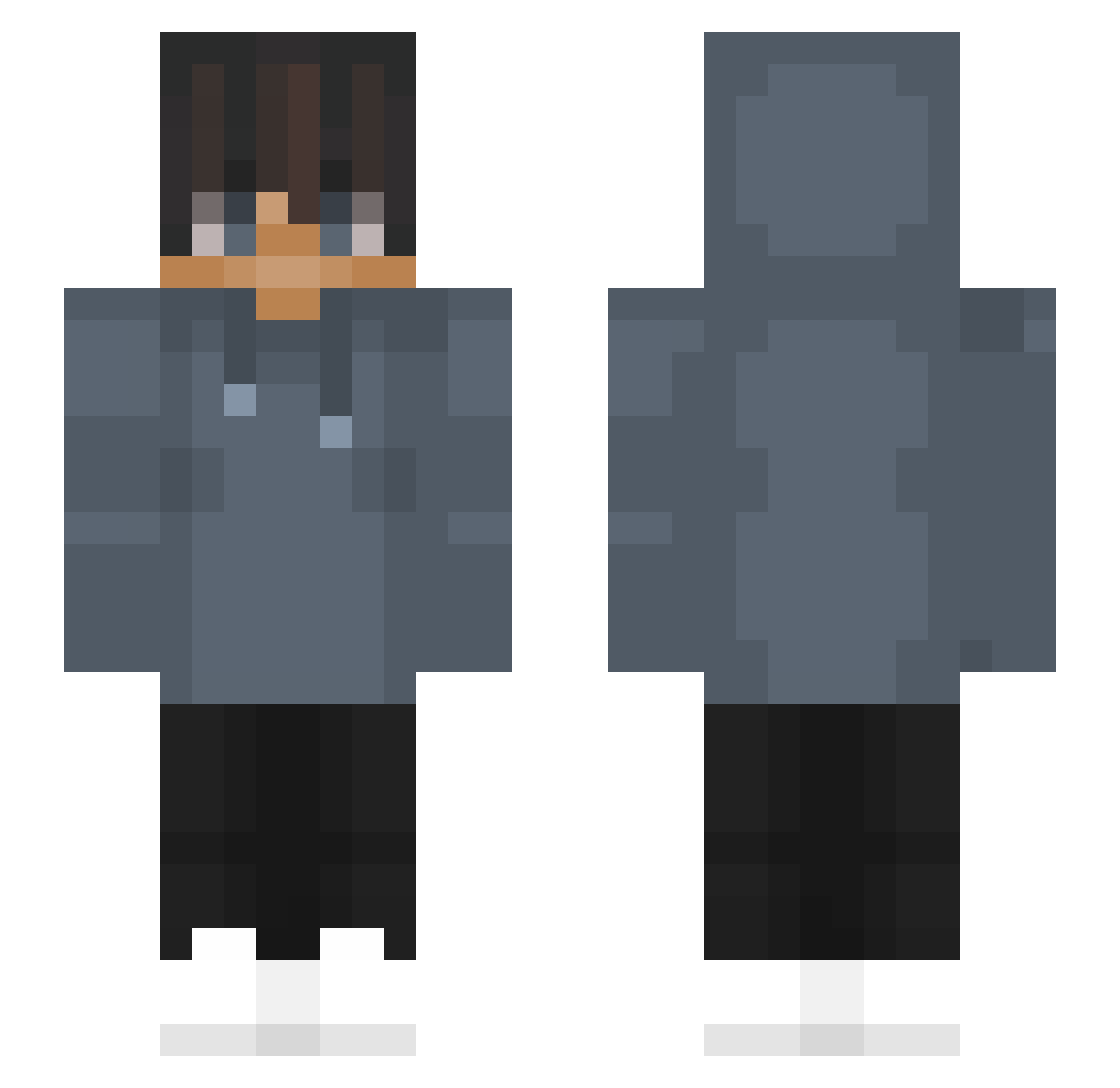 Syfu Minecraft skin, front and back view
