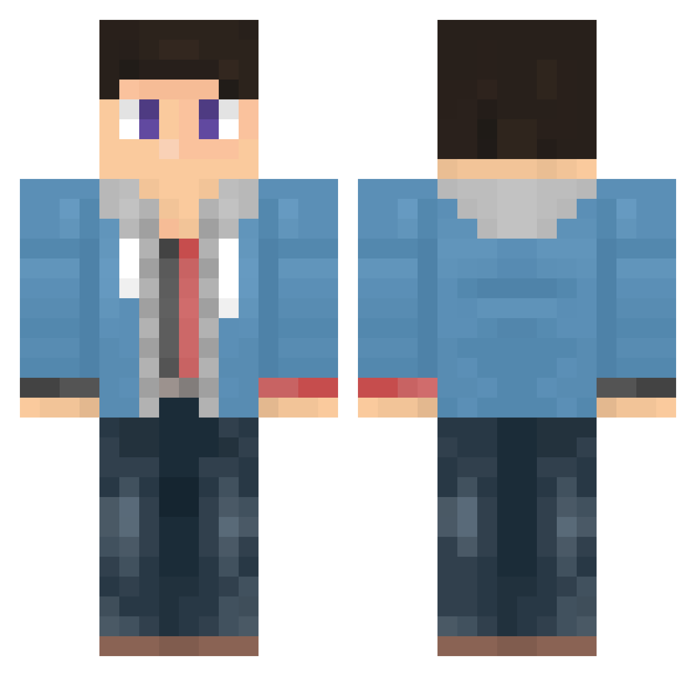 TheSerginArt Minecraft skin, front and back view