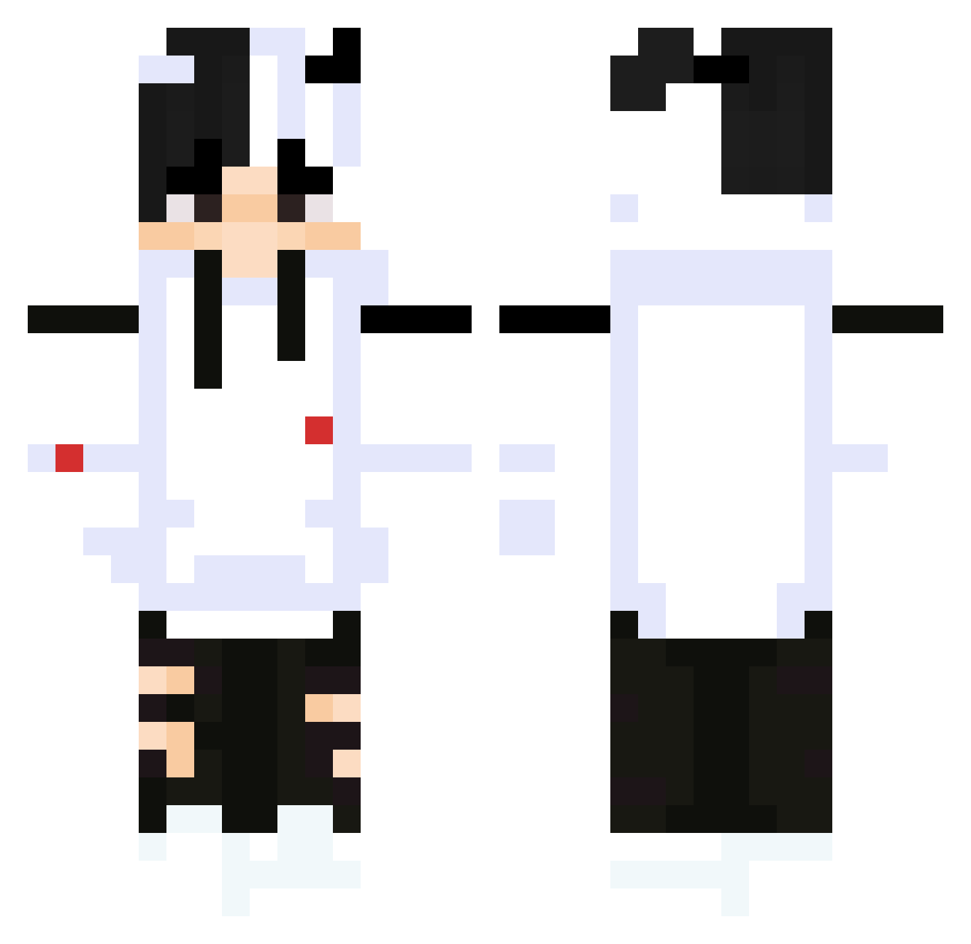 celle Minecraft skin, front and back view