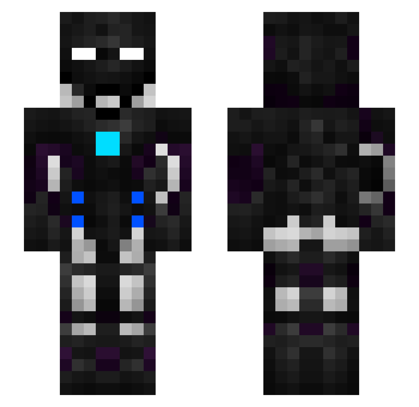 Tigershark11 Minecraft skin, front and back view