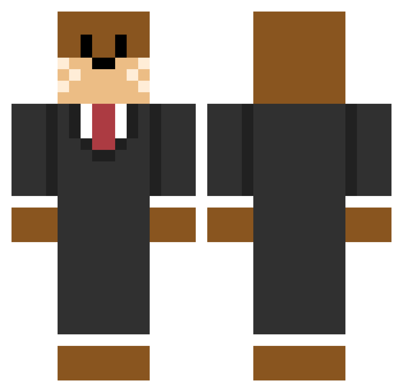 otterlylol Minecraft skin, front and back view