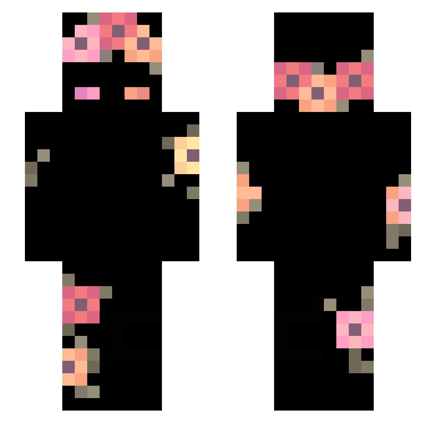 Xx_GUDU_xX Minecraft skin, front and back view