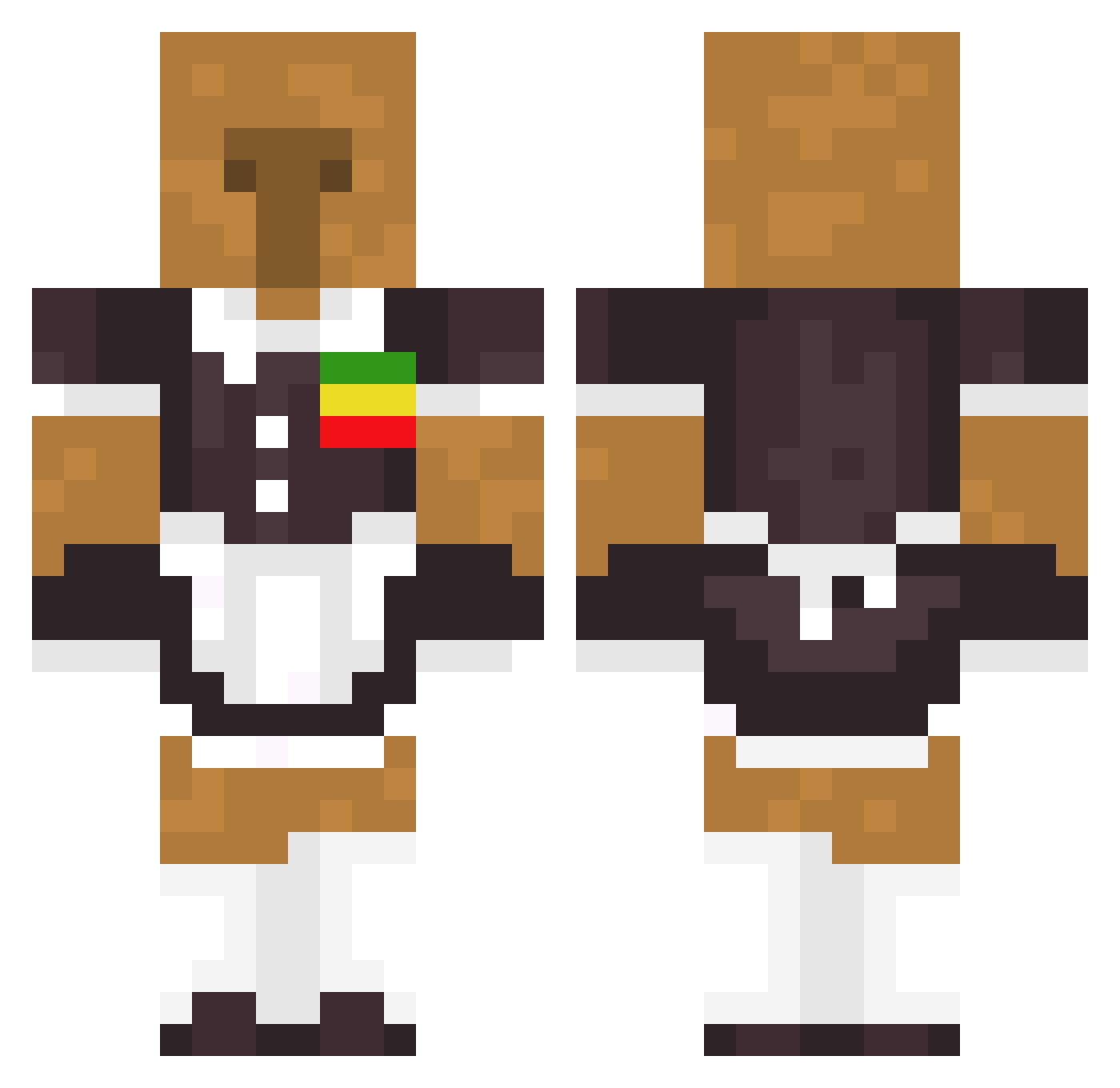 LA1739 Minecraft skin, front and back view