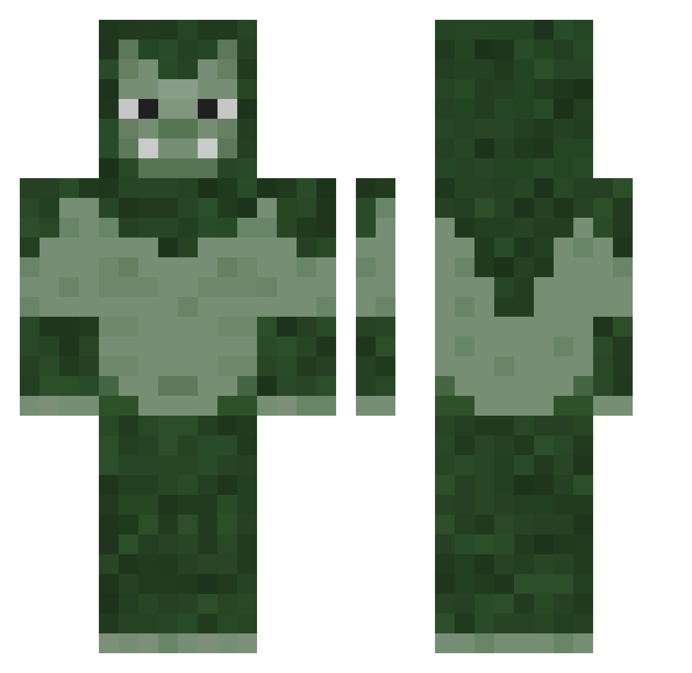 xXWeedNose420Xx Minecraft skin, front and back view