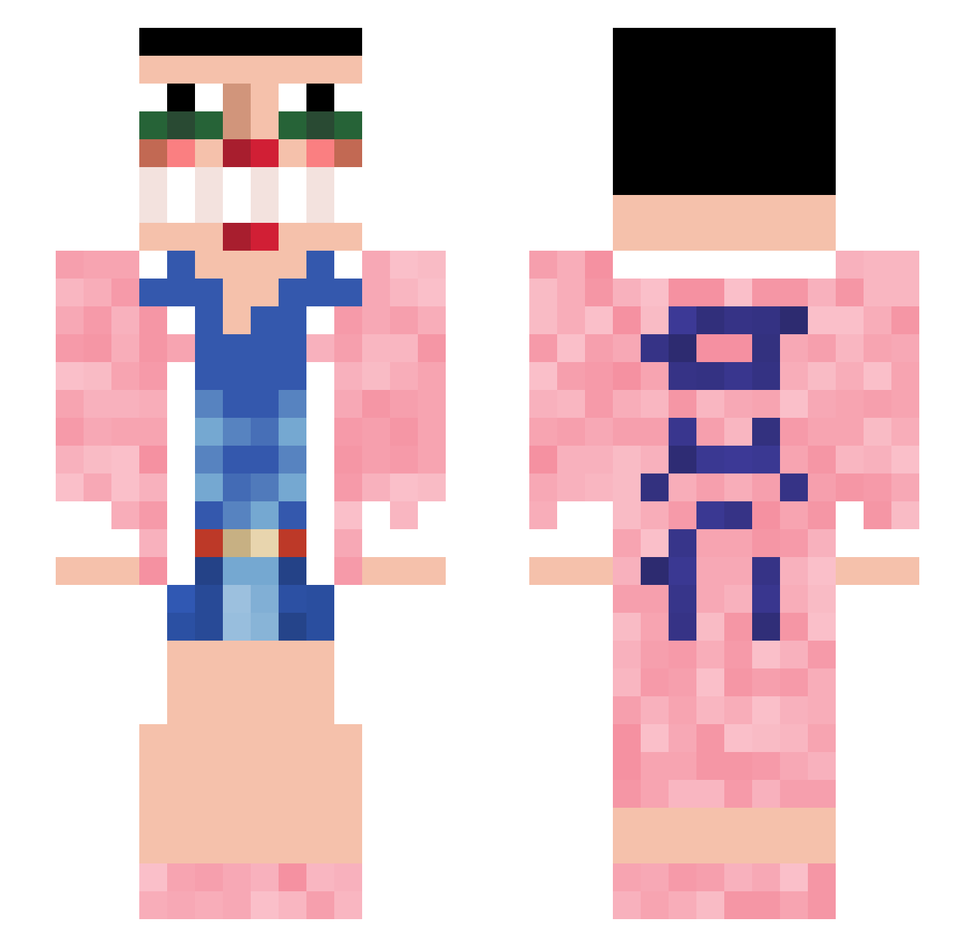 Damdol Minecraft skin, front and back view