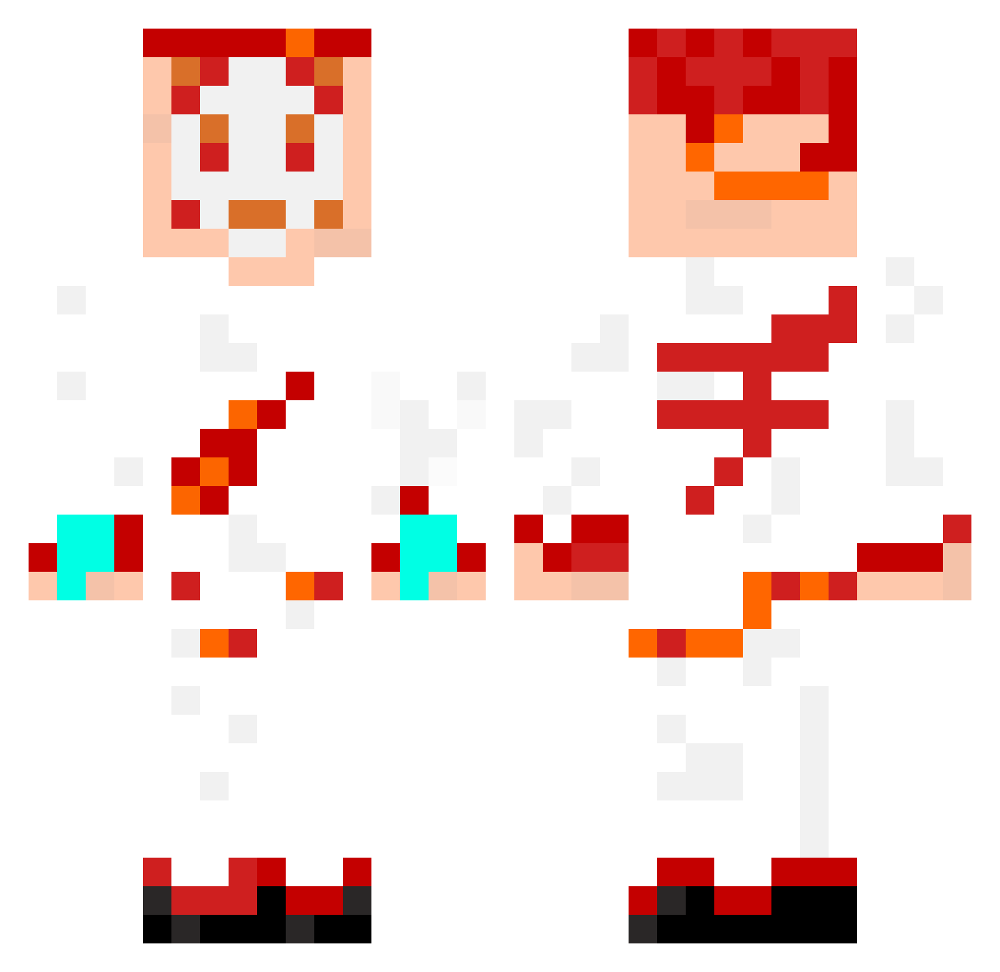 Davi22br Minecraft skin, front and back view