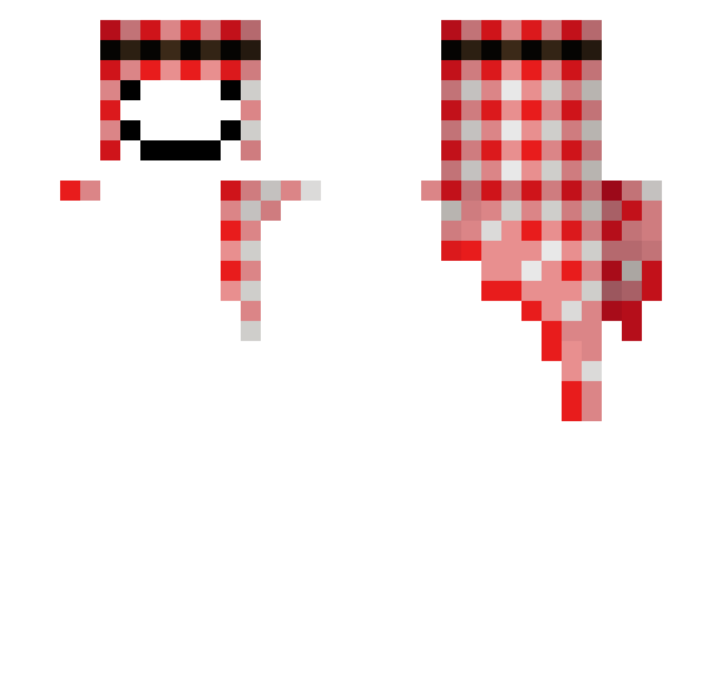 ItzKakka Minecraft skin, front and back view