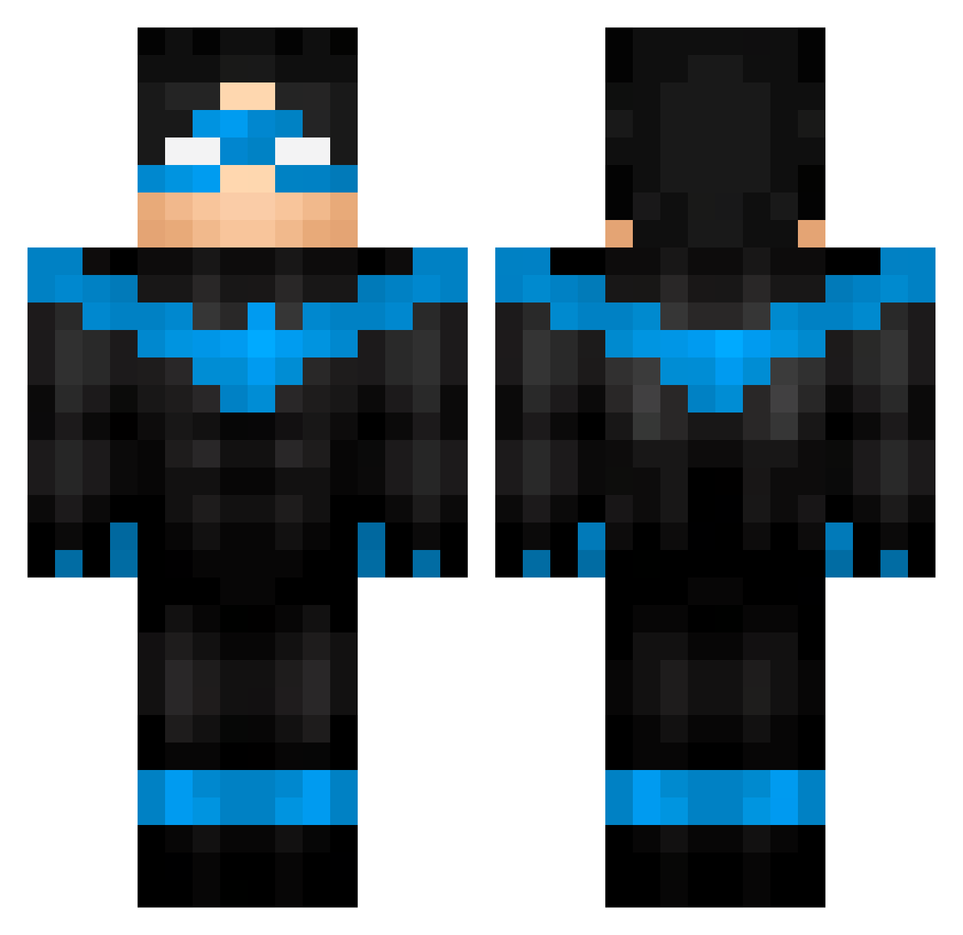misinformationer Minecraft skin, front and back view