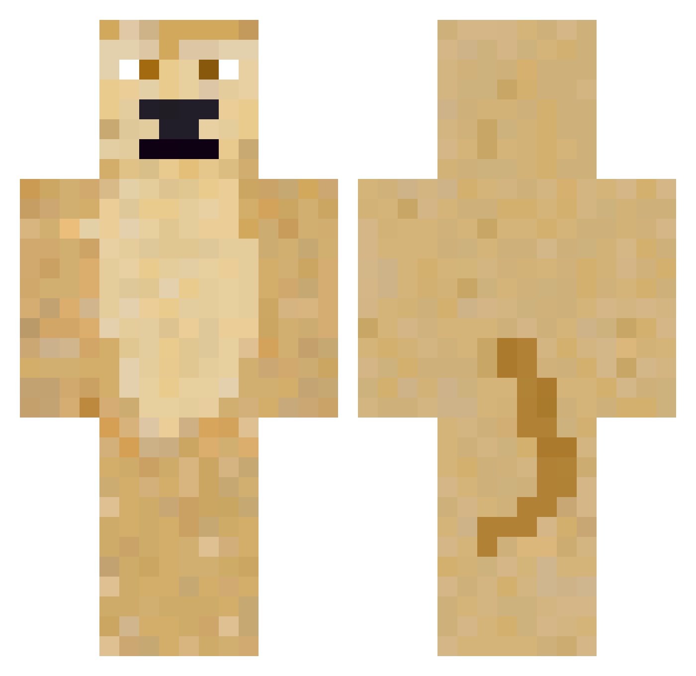 SansPasseportt Minecraft skin, front and back view