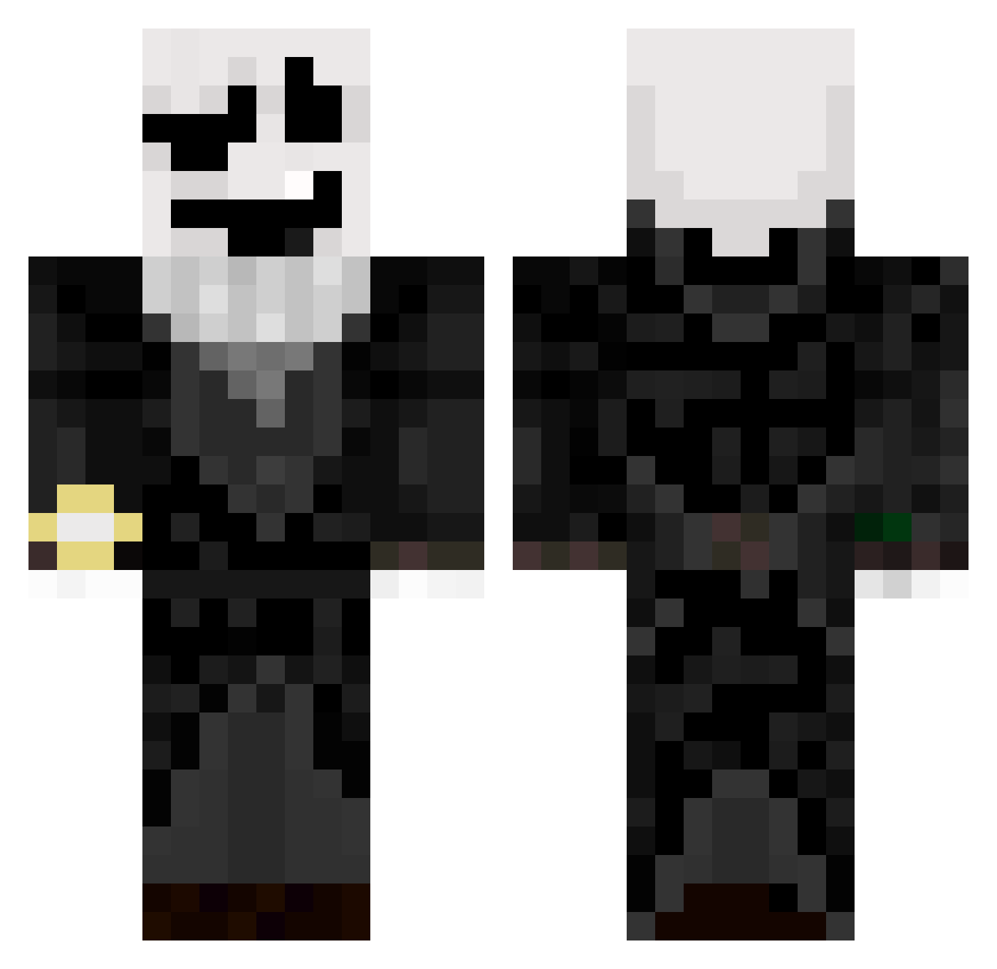 Vylk_ Minecraft skin, front and back view
