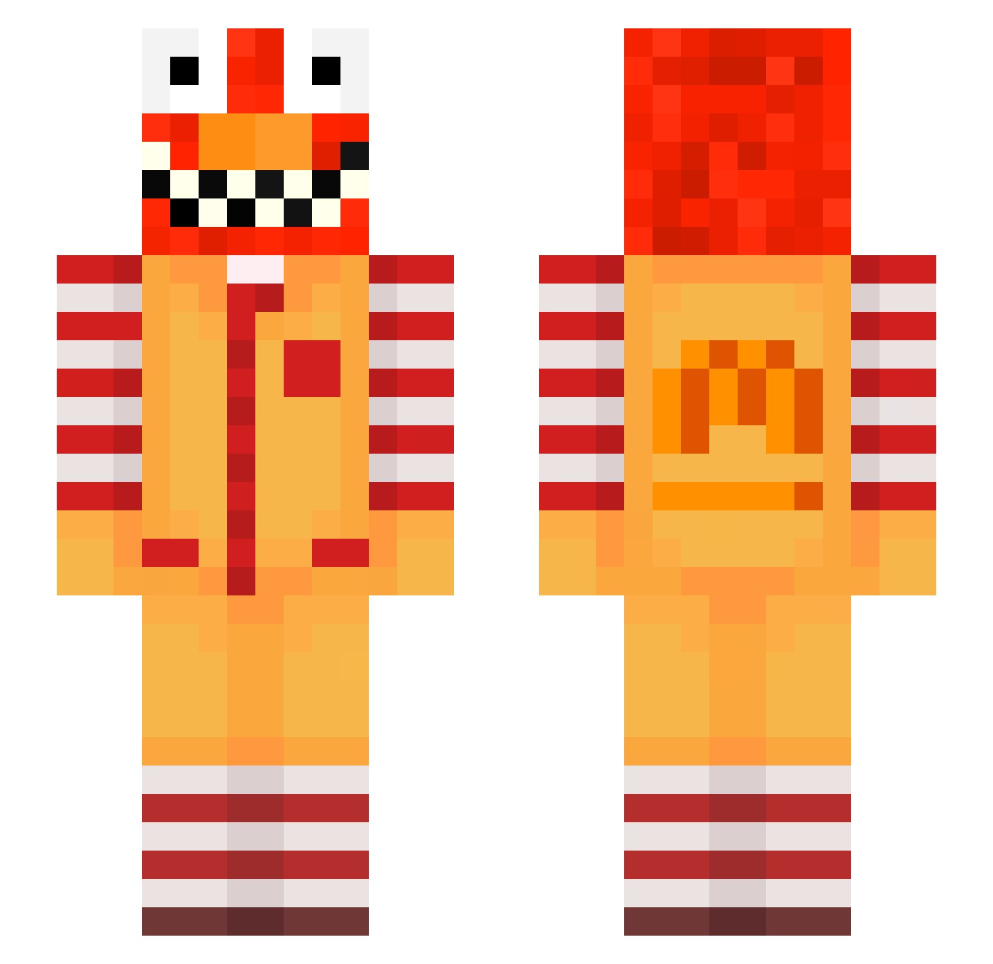 zStorm_18 Minecraft skin, front and back view