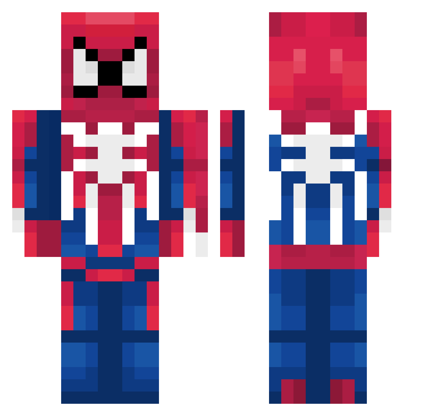 shadowfire74 Minecraft skin, front and back view