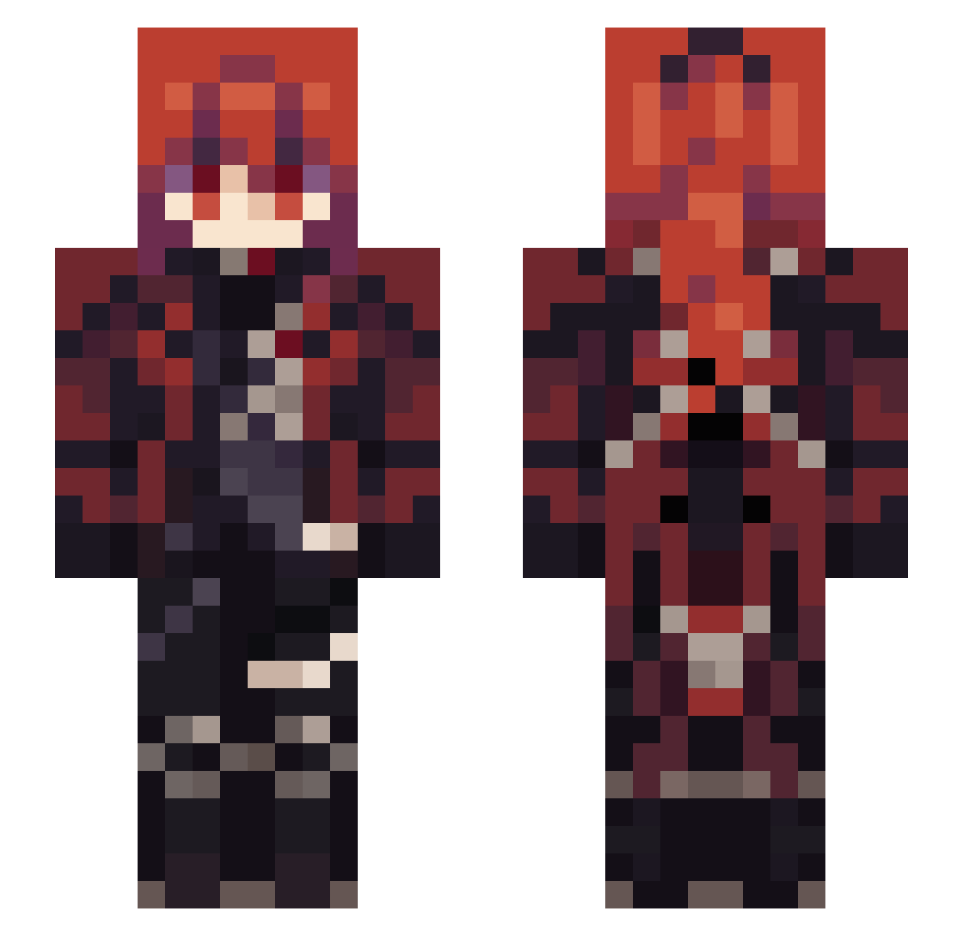 dilucragnvindr Minecraft skin, front and back view
