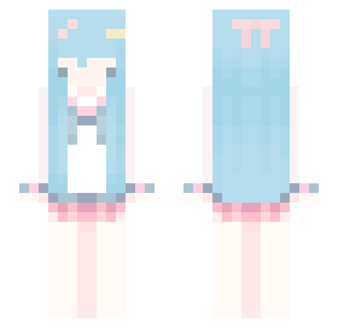 awannie Minecraft skin, front and back view