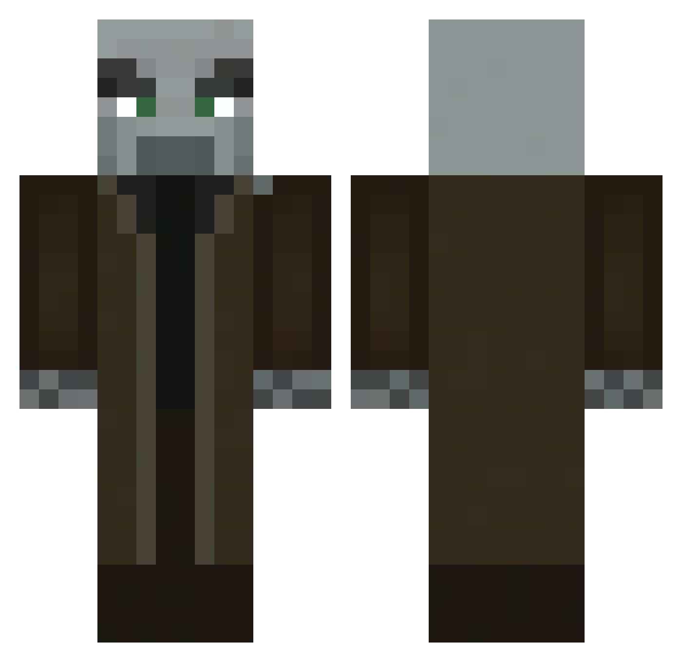 slenderman87596 Minecraft skin, front and back view