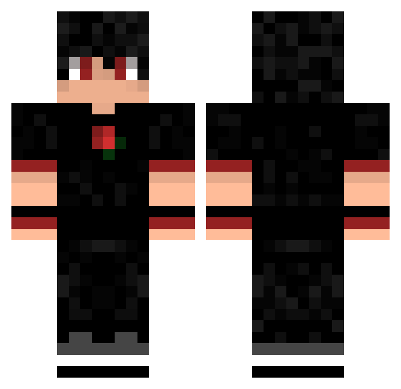 tupires_ Minecraft skin, front and back view