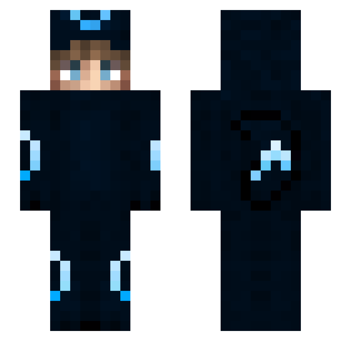 cesya Minecraft skin, front and back view