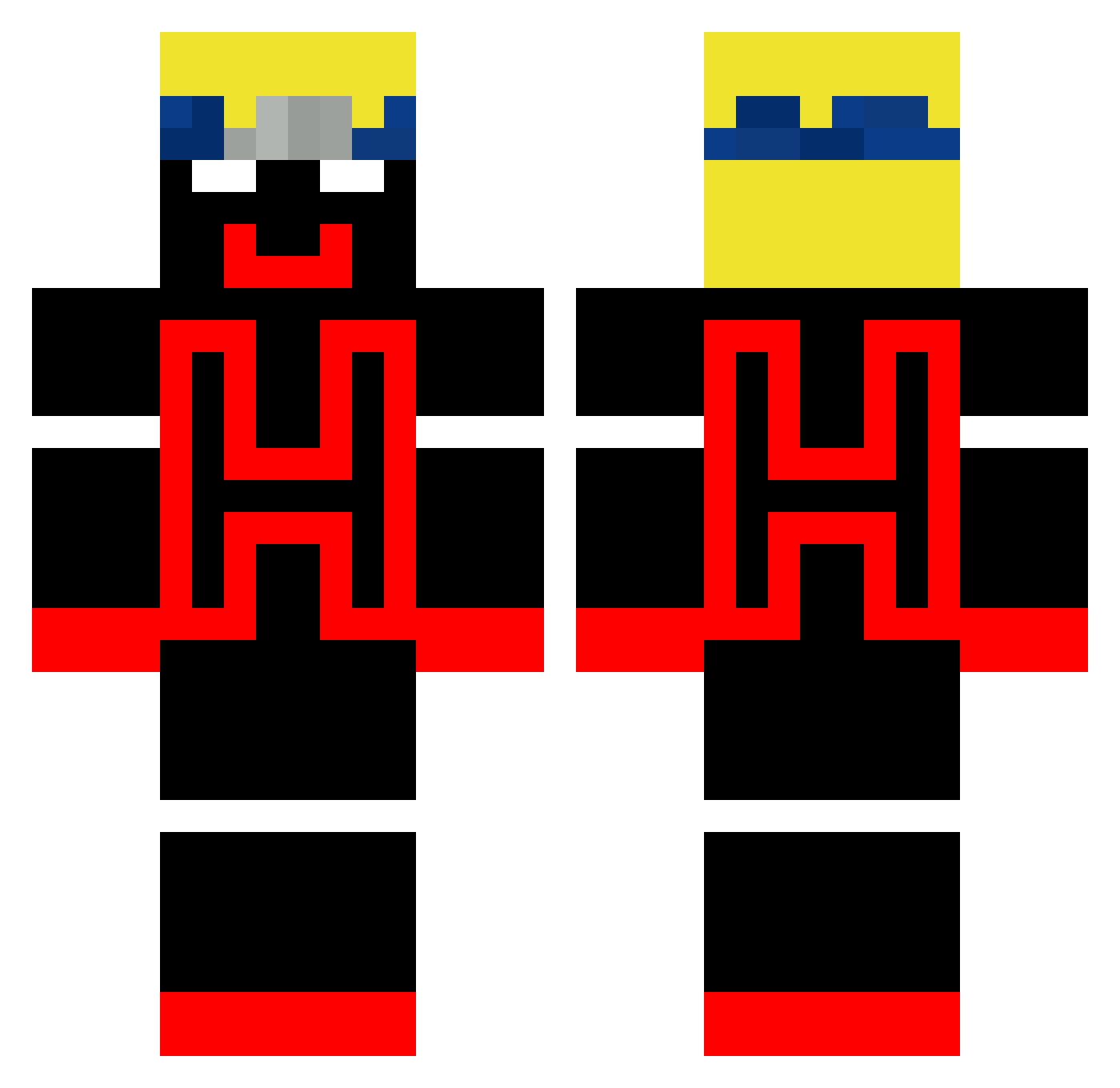 ShadowTRAPx Minecraft skin, front and back view