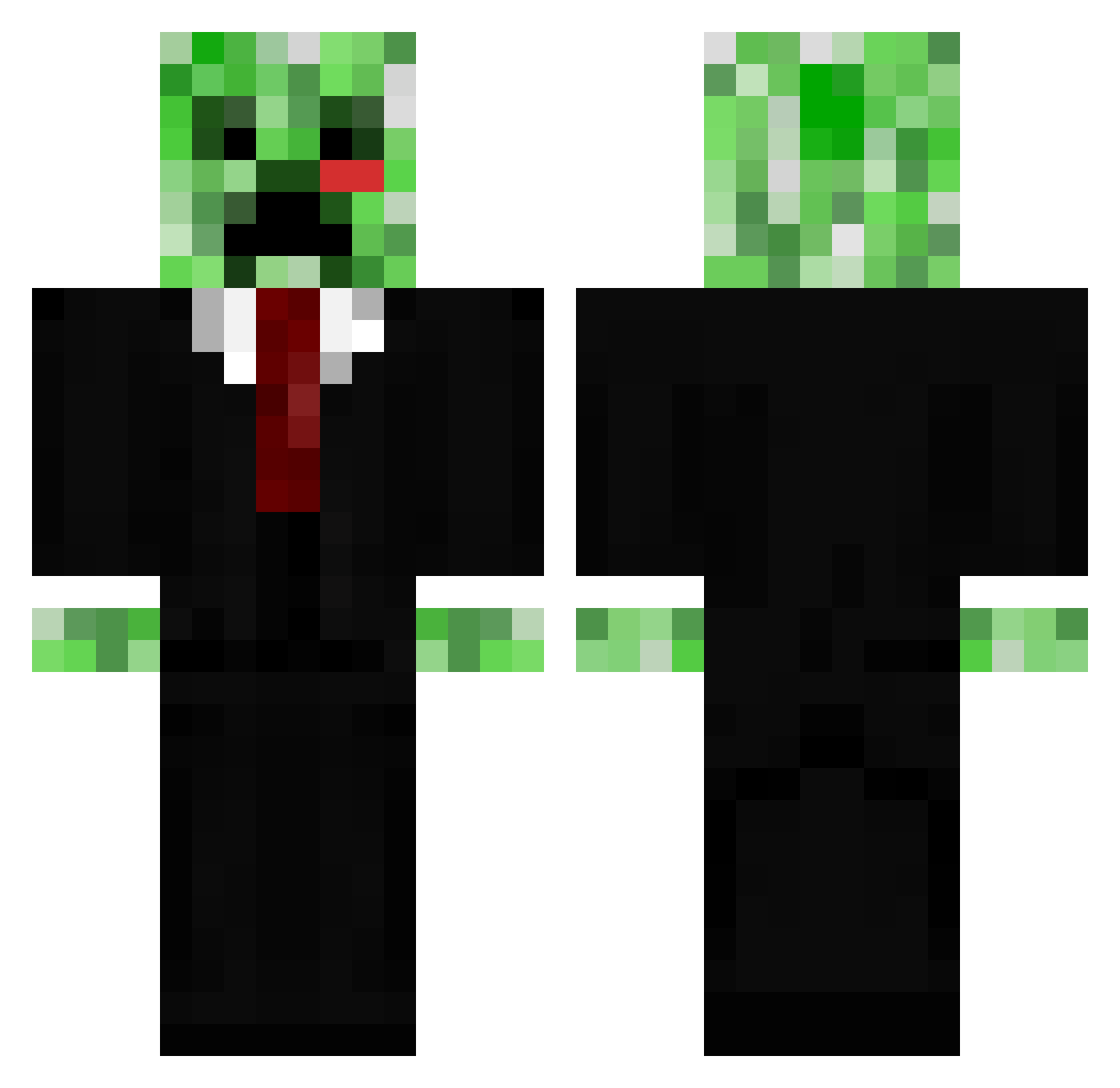 syllabus Minecraft skin, front and back view