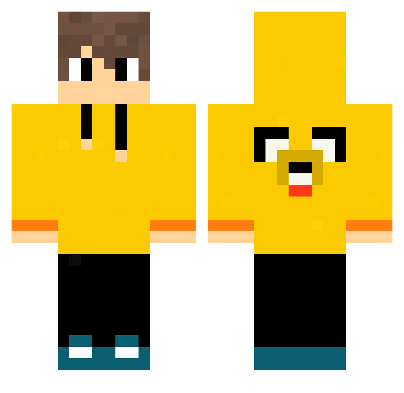 Mateuszin_ Minecraft skin, front and back view